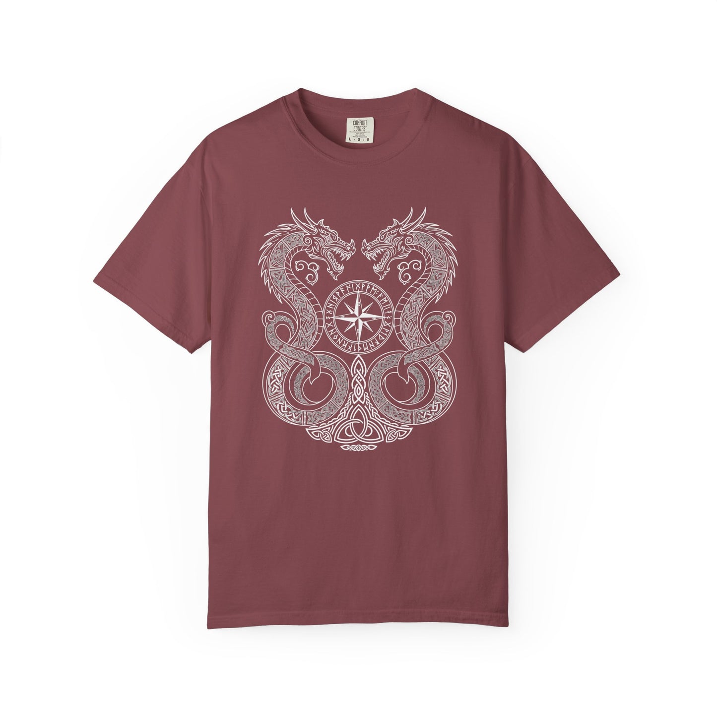 Nordic dragon compass shirt, pagan clothing, comfort colors