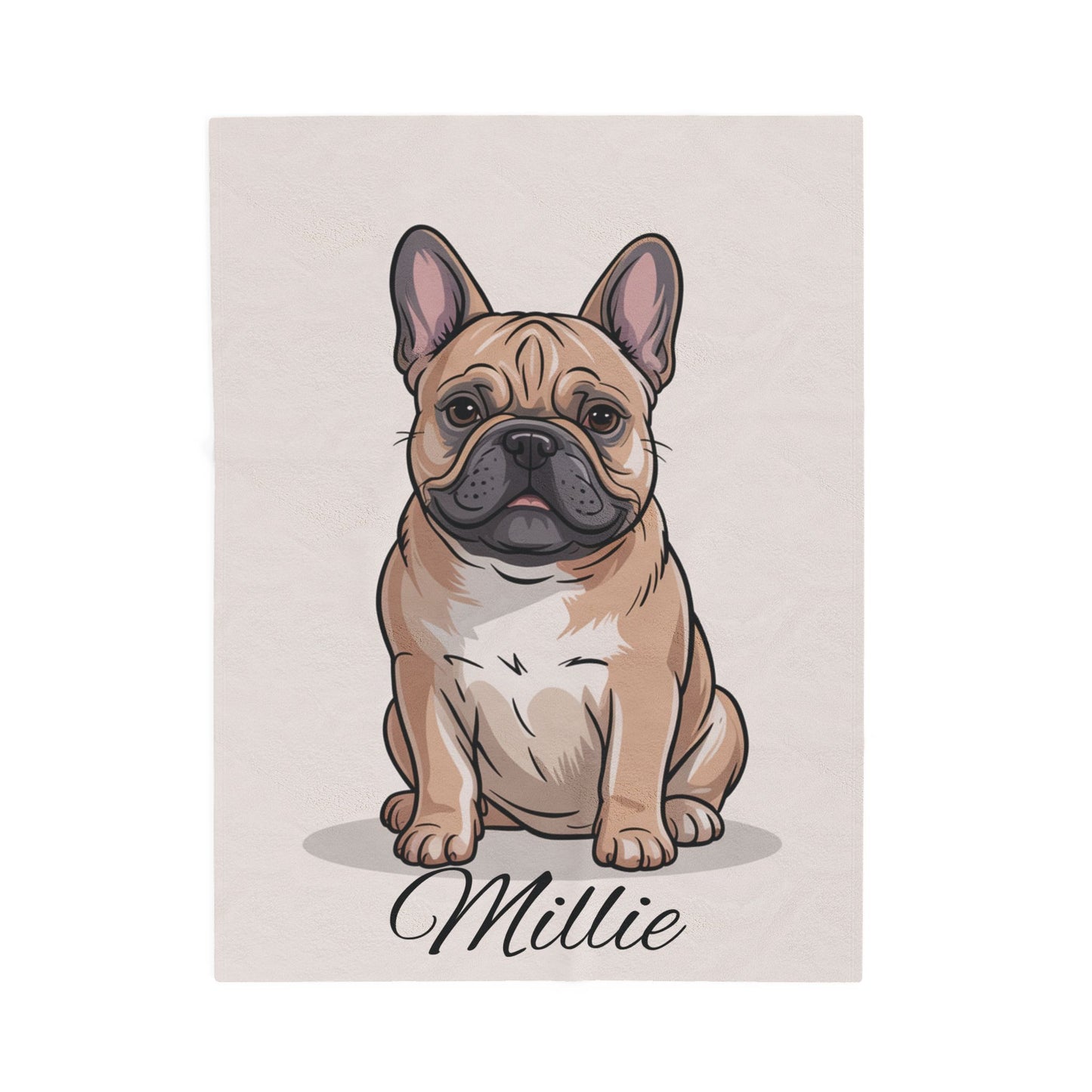 Personalized Dog Blanket | Custom Pet Name Fleece Blanket | frenchie Gift