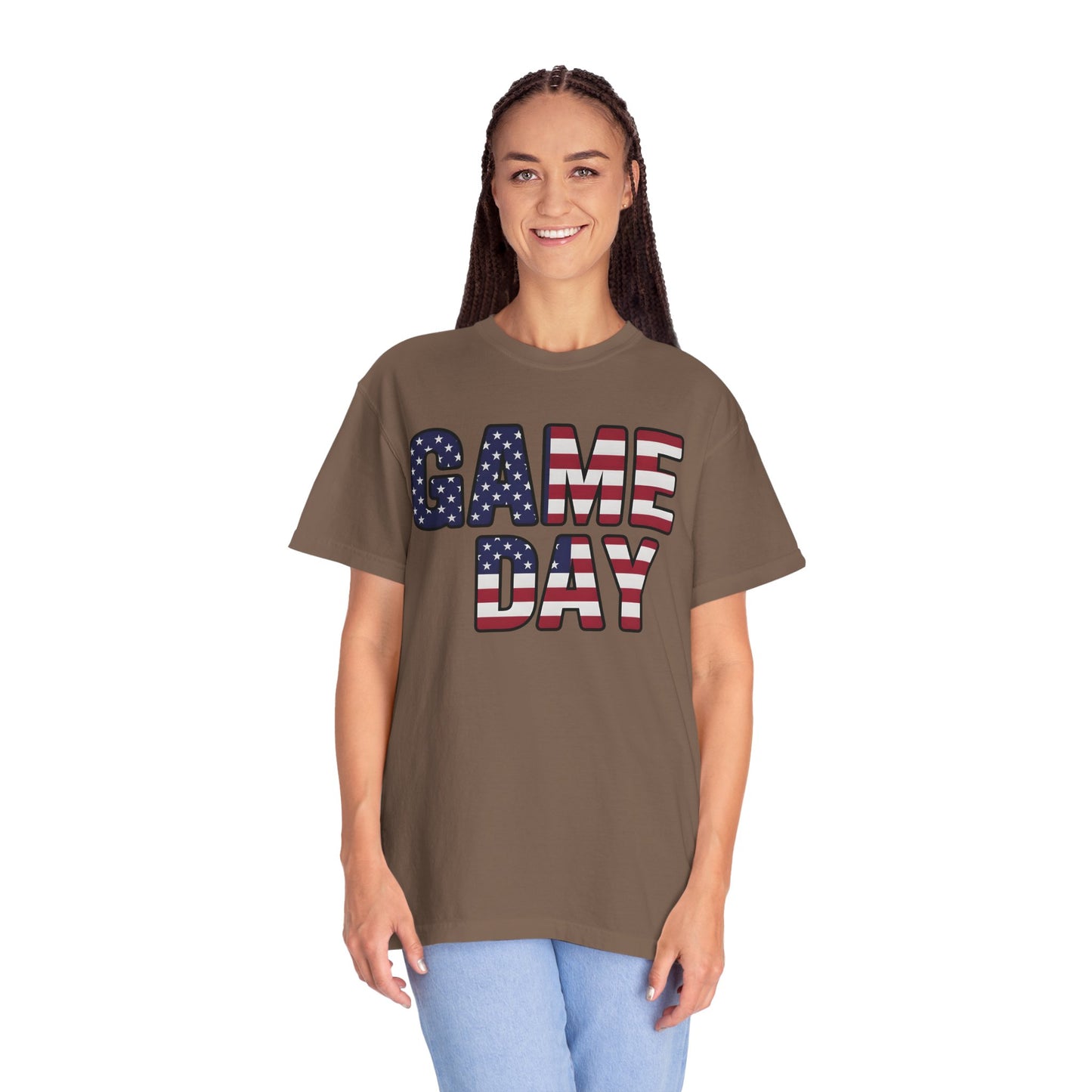 American Flag GAME DAY T-Shirt | Patriotic Sports Fan Tee