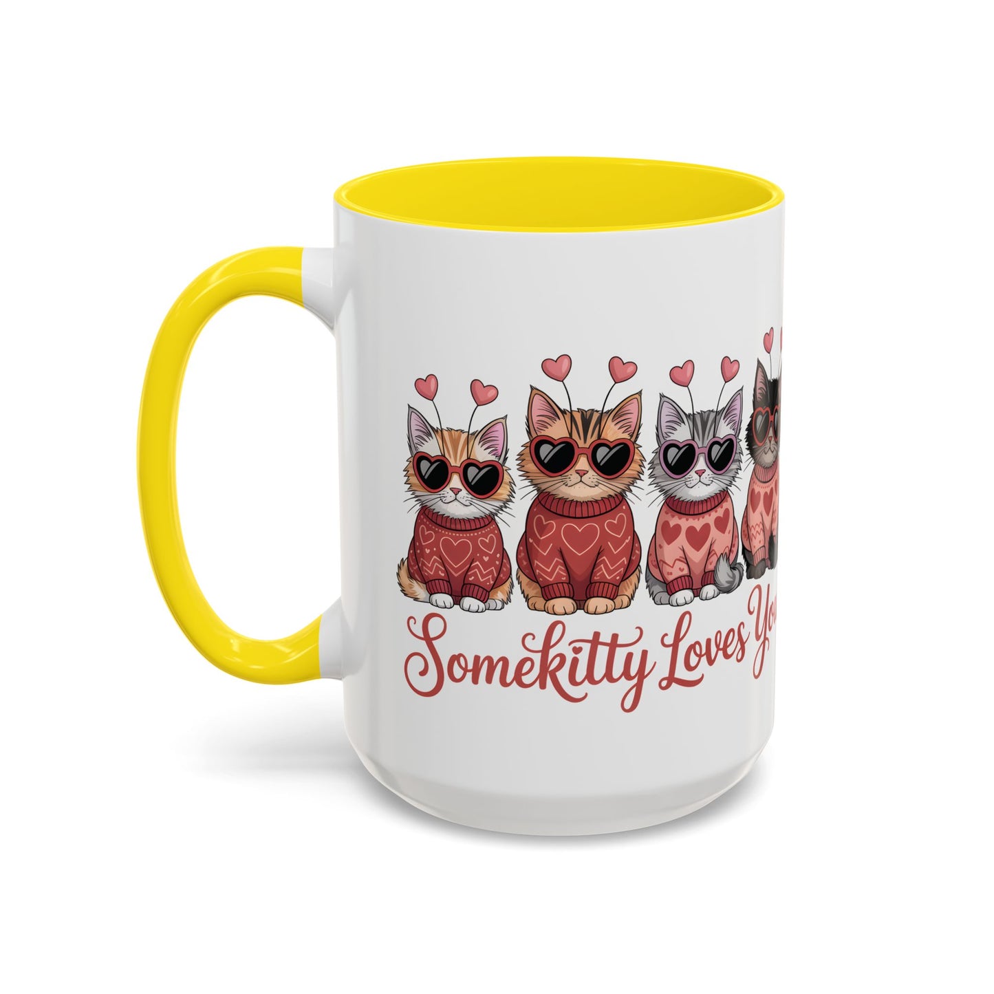 Valentine Kitty Mug | kitten Coffee Cup | cat Lover Gift | Valentines Day Mug |