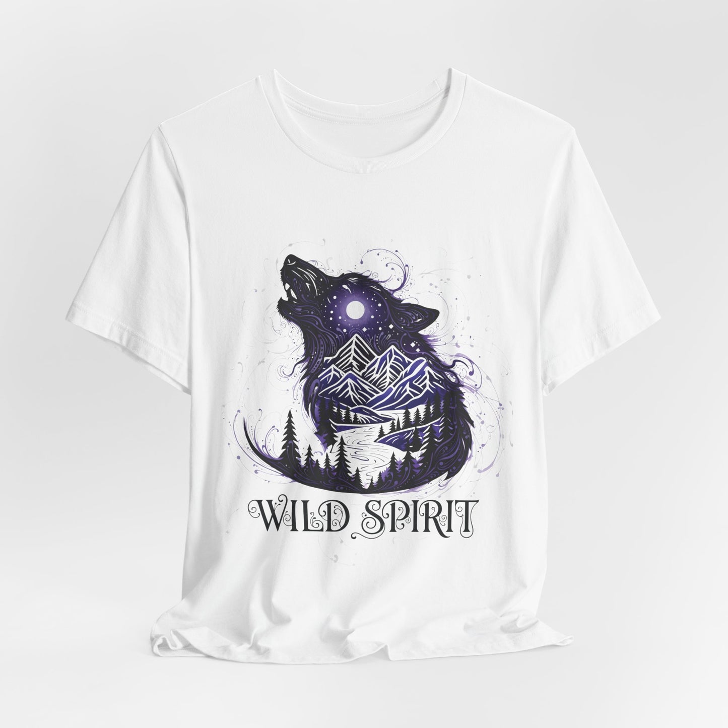 Wild Spirit Wolf Tee - Unisex, wildlife shirt, Gothic Streetwear, Alternative Clothing.