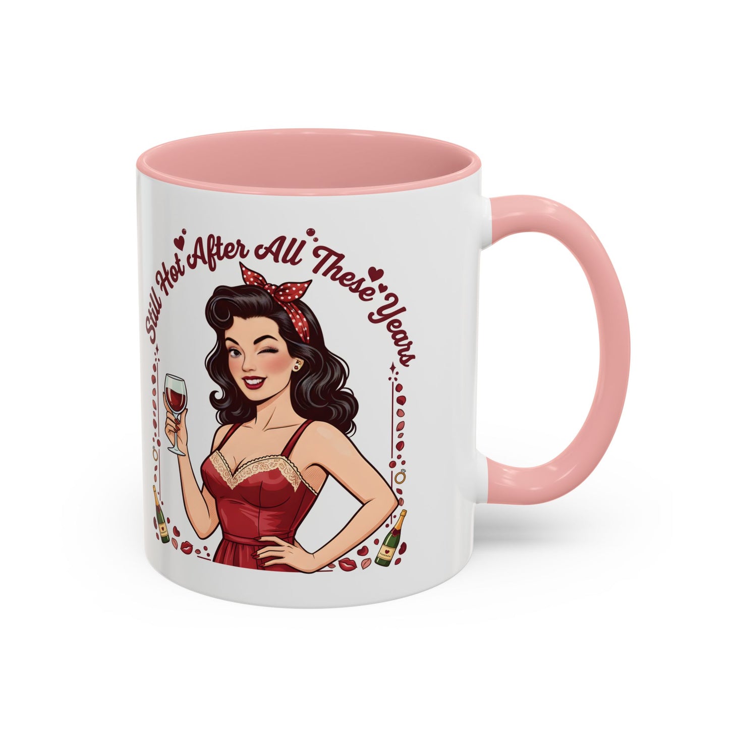 Pin Up Mug | Retro Coffee Mug for Wife | Vintage Anniversary Mug | Valentines Day Gift |