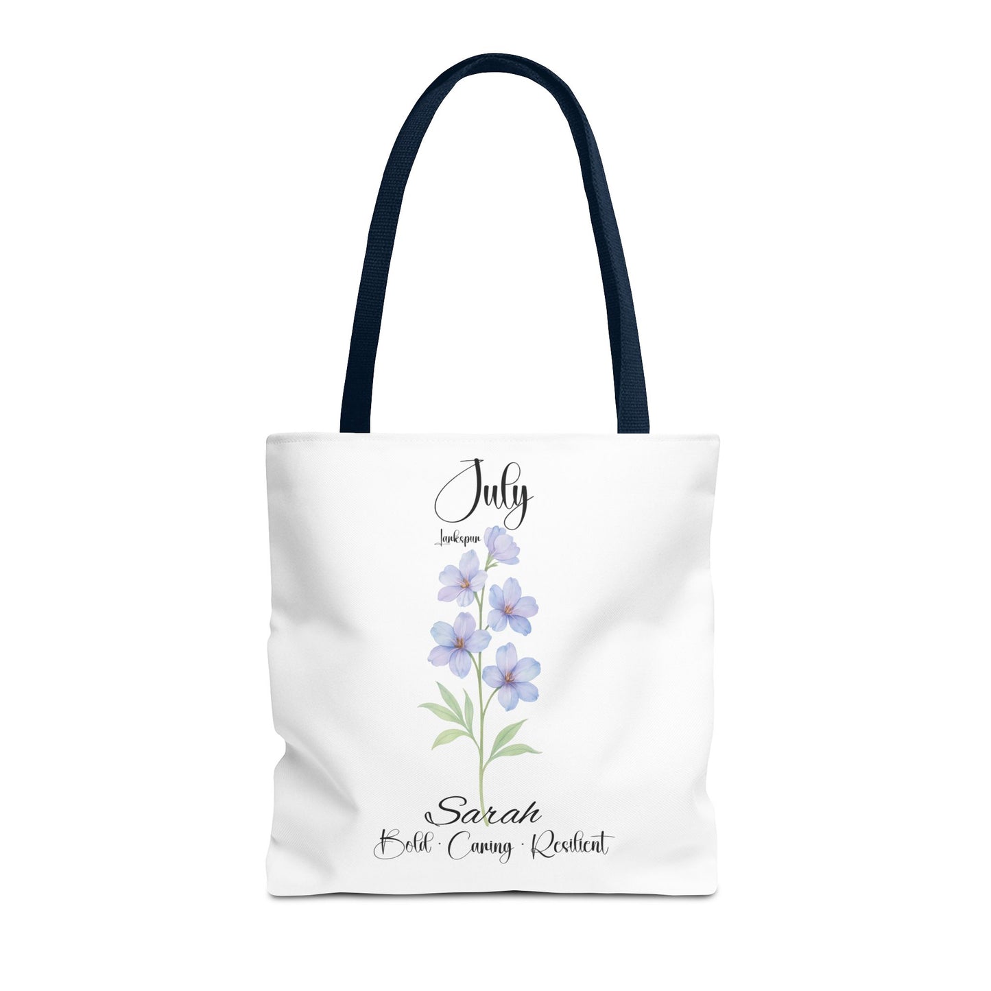 Personalized birth month flower tote bag for her, milestone birthdays, bestfriend gift.