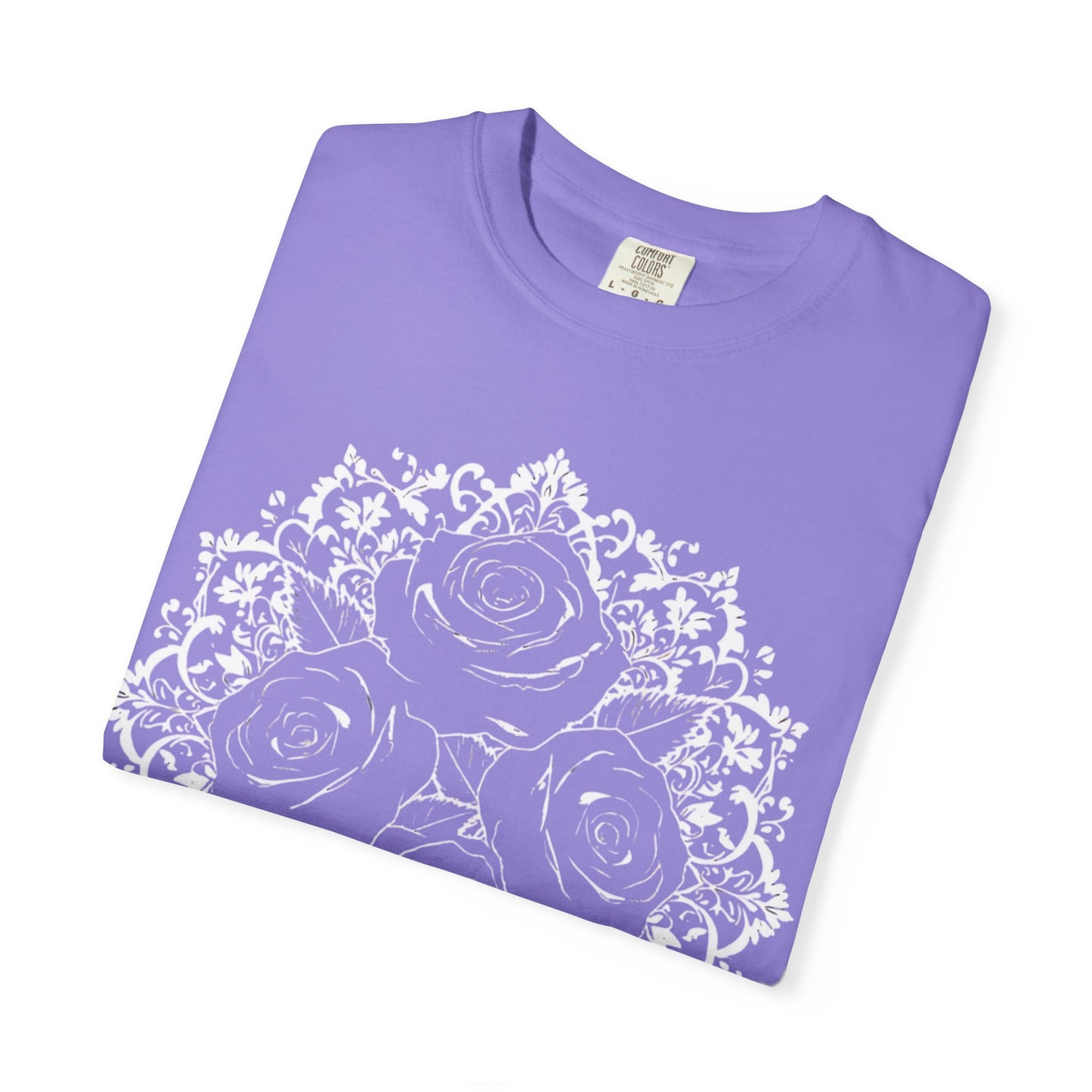 Comfort Colors Floral Roses Shirt, Botanical Tee Wildflower Graphic Tee Cotton Nature Lover Gift