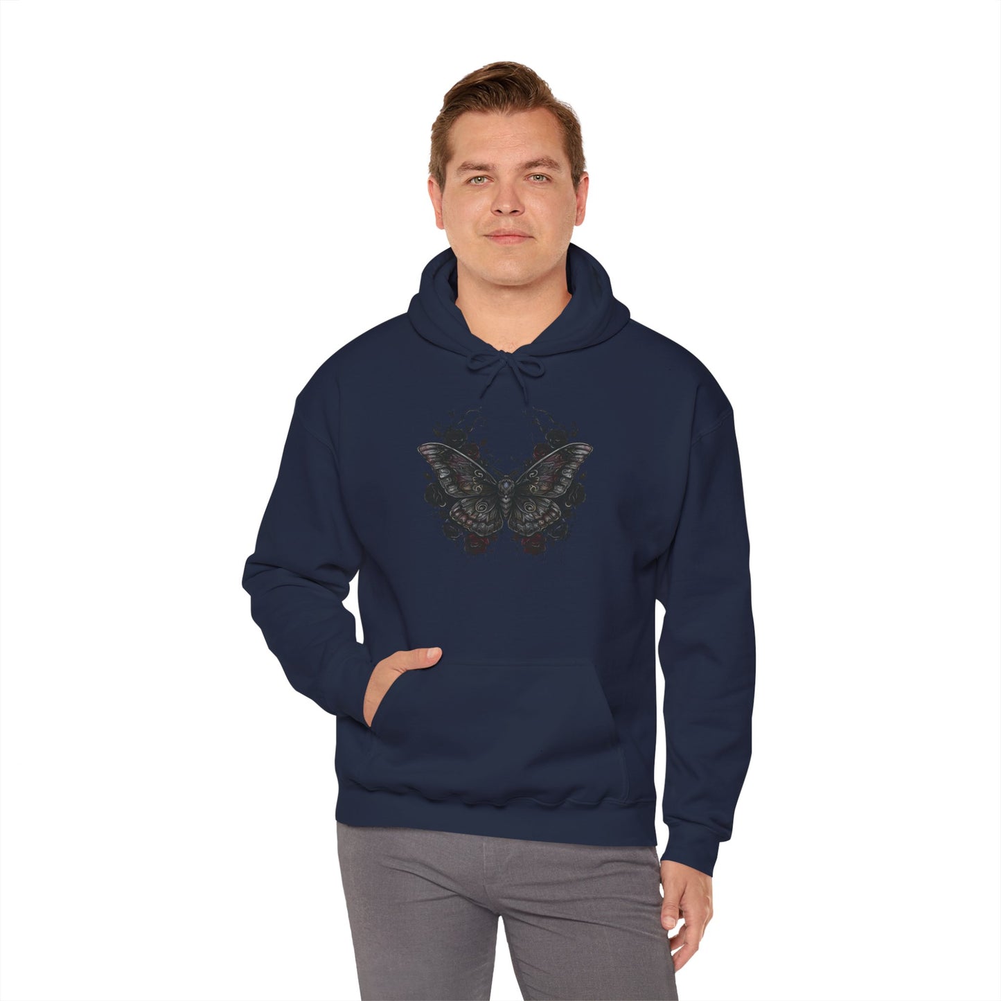 Death Moth Gothic Apparel  | Unisex Hoodie| Dark Aesthetic | Witchy Glam