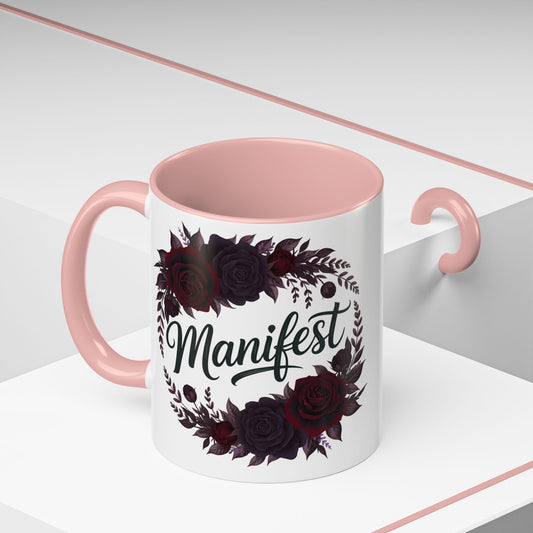 Personalized Accent Manifest Mug | Witchy Glam Coffee Cup | Dark Feminine Energy Gift | Custom Name Manifestation Mug | Witchy Home Decor