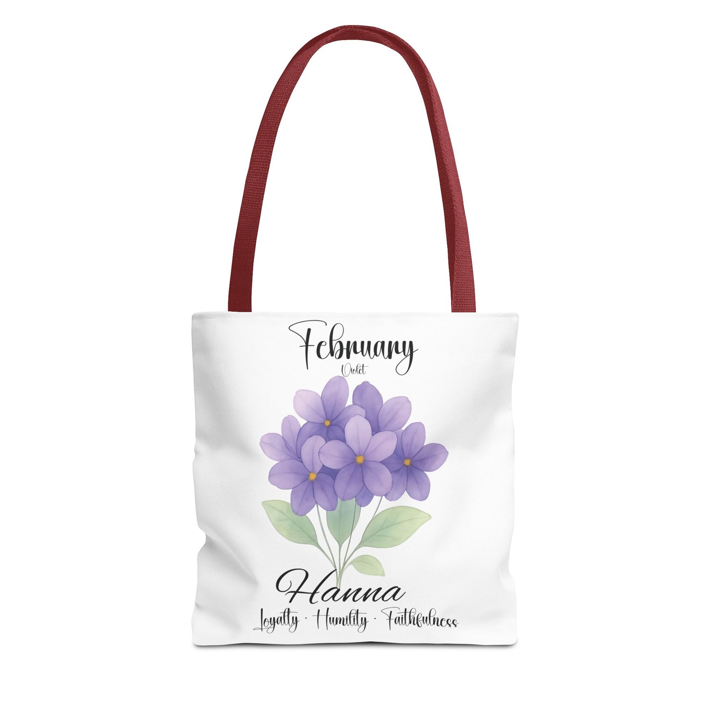 Personalized  floral gift tote bag for her, birth month flower, milestone birthdays, bestfriend gift.