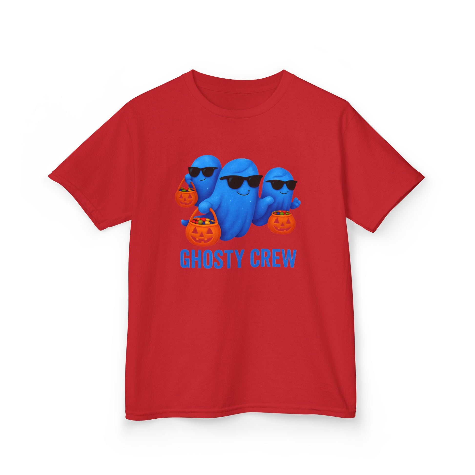  Kids Ghost Tee, Halloween Ghosty Crew Shirt
