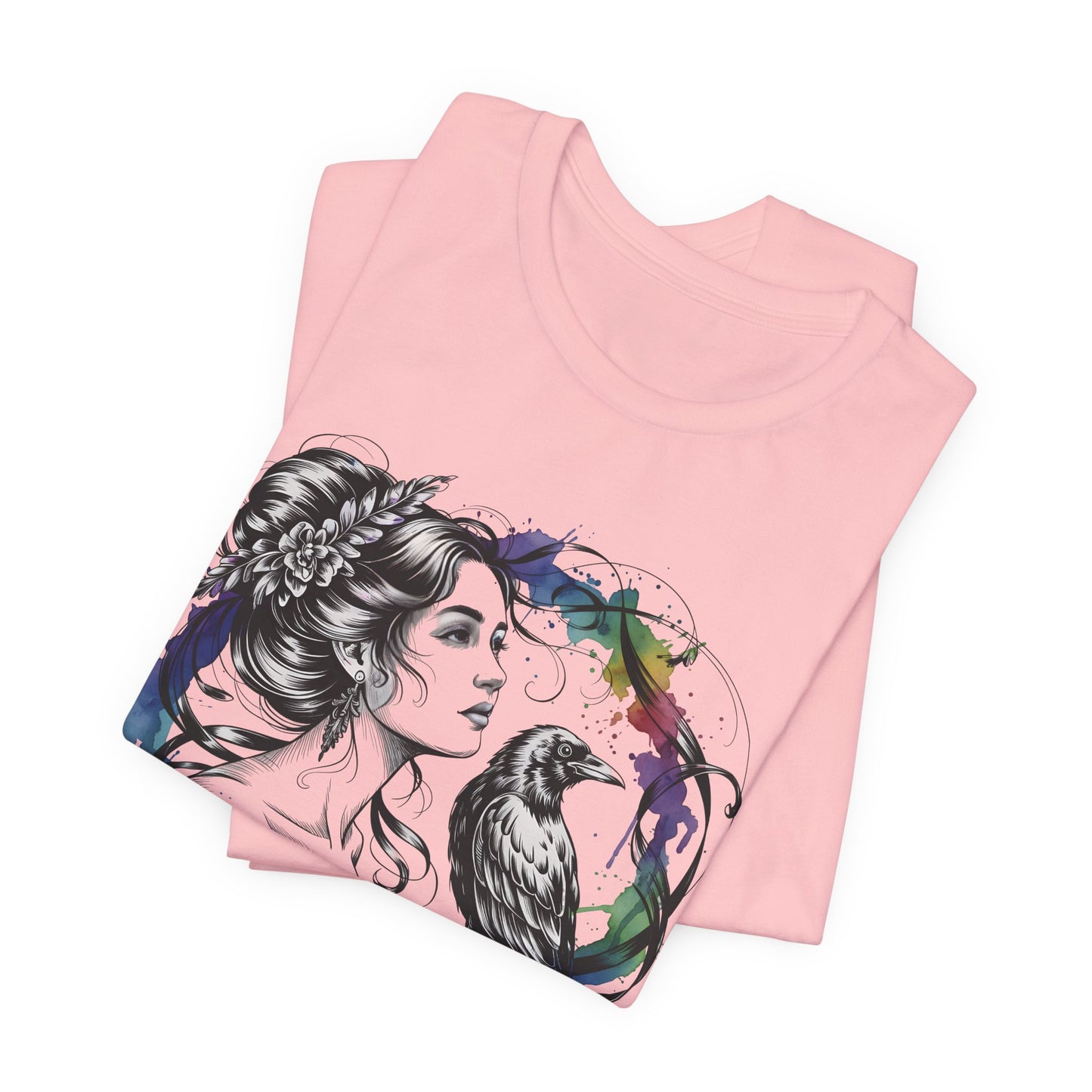 Raven Tee, goddessshirt, festival tshirt, witchy gift for her.