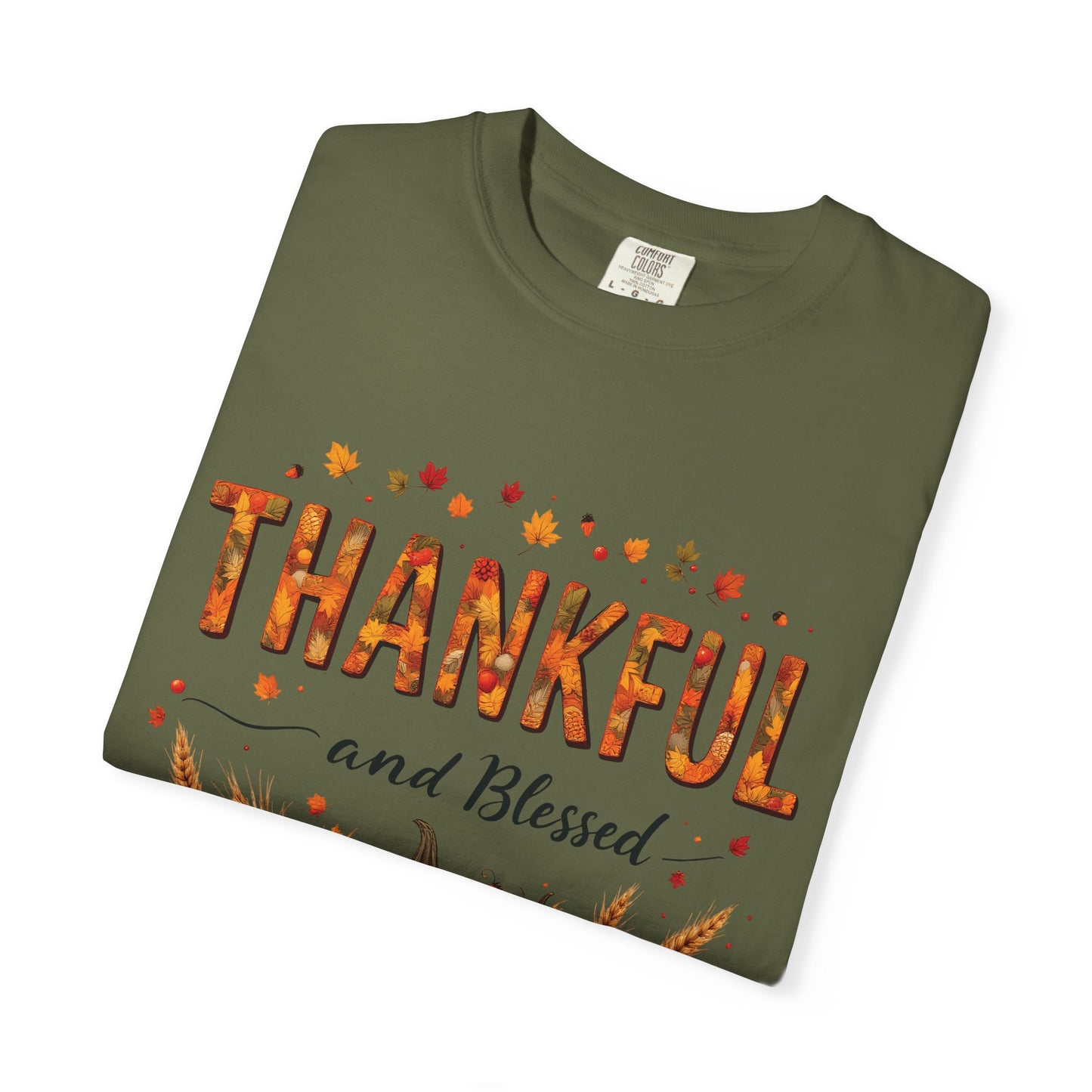 Thankful and Blessed T-Shirt, Fall Tee, Autumn Shirt, Thanksgiving Outfit, Gift for Friends and Family, Cozy Casual Wear