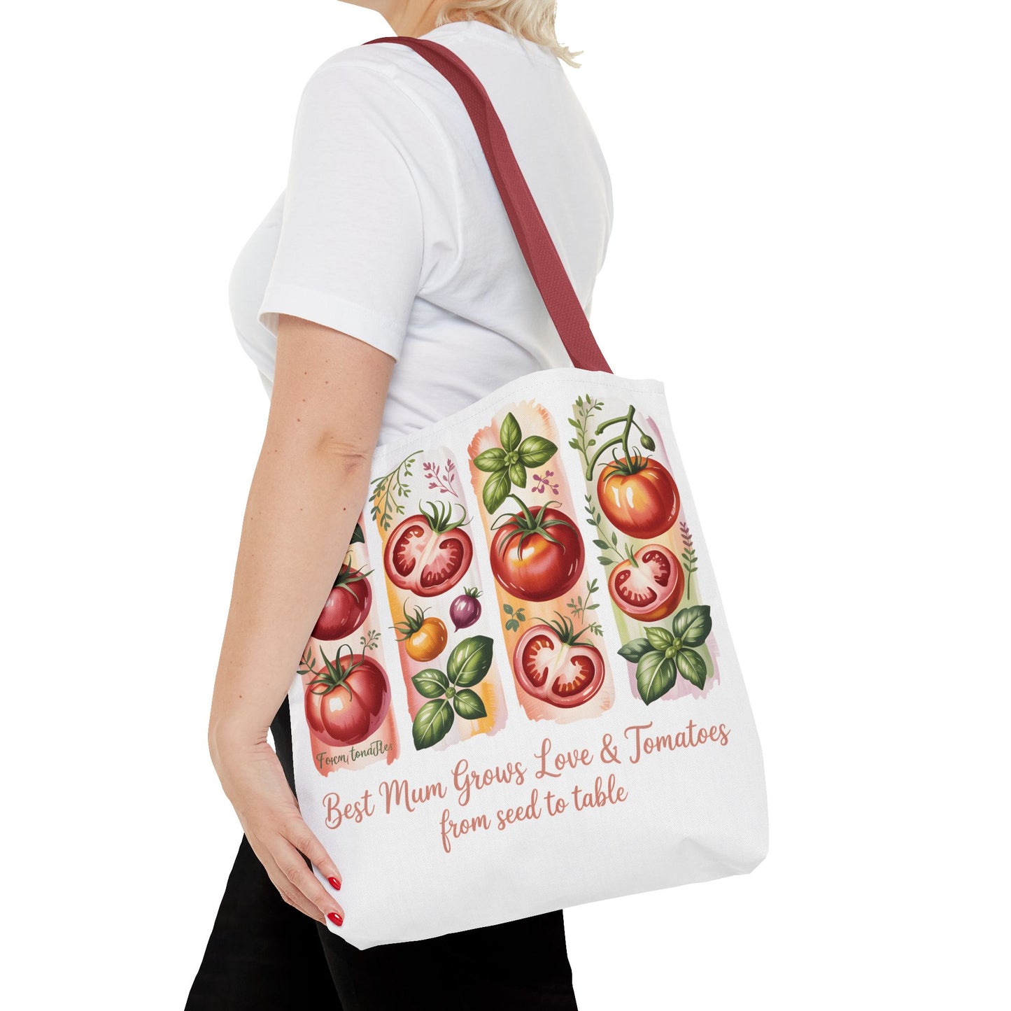 Best Mom Tote Bag, Tomato Garden Lover Design, Perfect Mothers Day Gift for Moms Who Love Gardening and Nature
