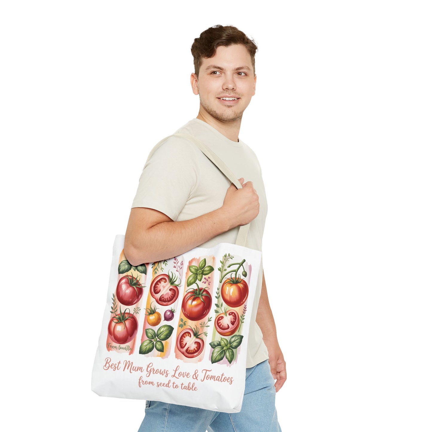 Best Mom Tote Bag, Tomato Garden Lover Design, Perfect Mothers Day Gift for Moms Who Love Gardening and Nature