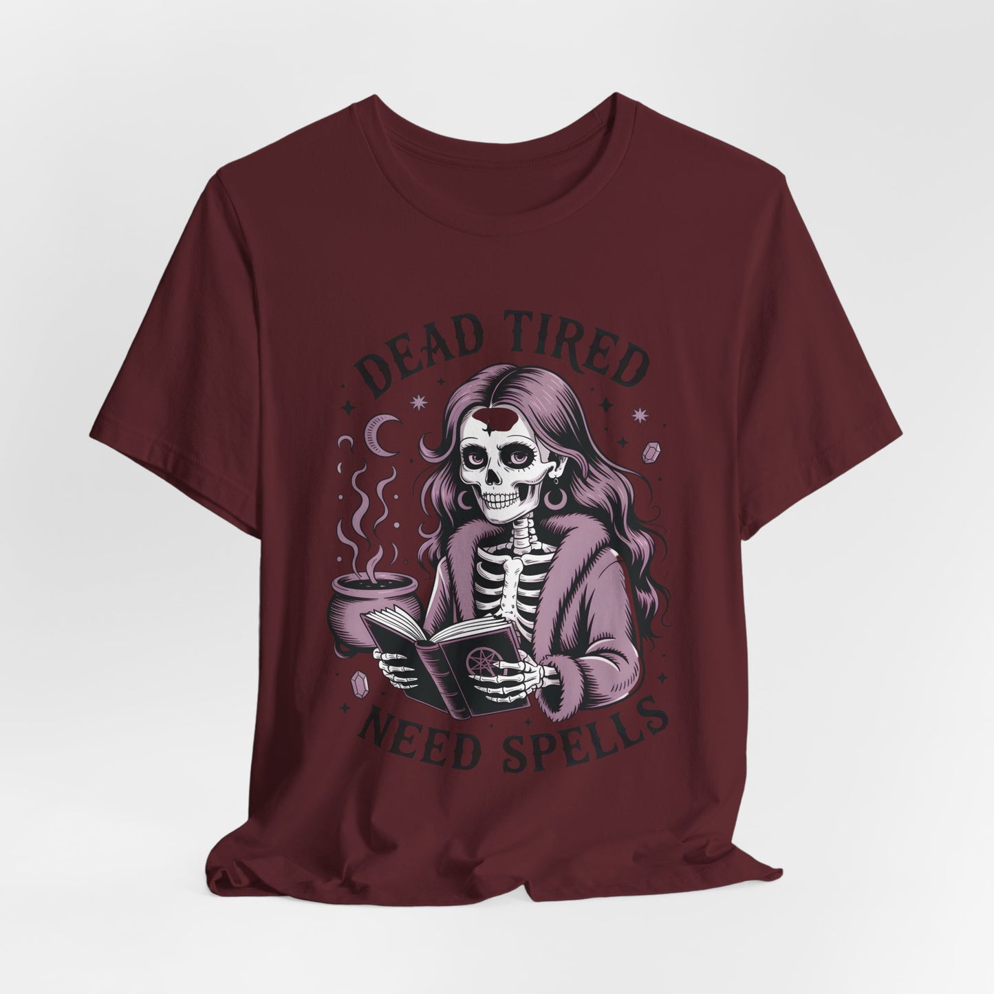 Dead Tired Need Spells Witchy T-Shirt, Skeleton Graphic Tee, witchy stuff,  Witchcraft Shirt, Witchy Clothes, Witchcore, Wiccan Apparel