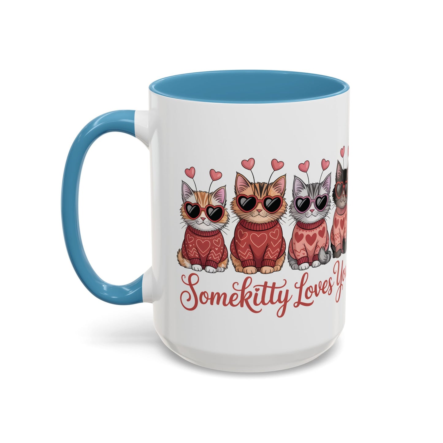 Valentine Kitty Mug | kitten Coffee Cup | cat Lover Gift | Valentines Day Mug |