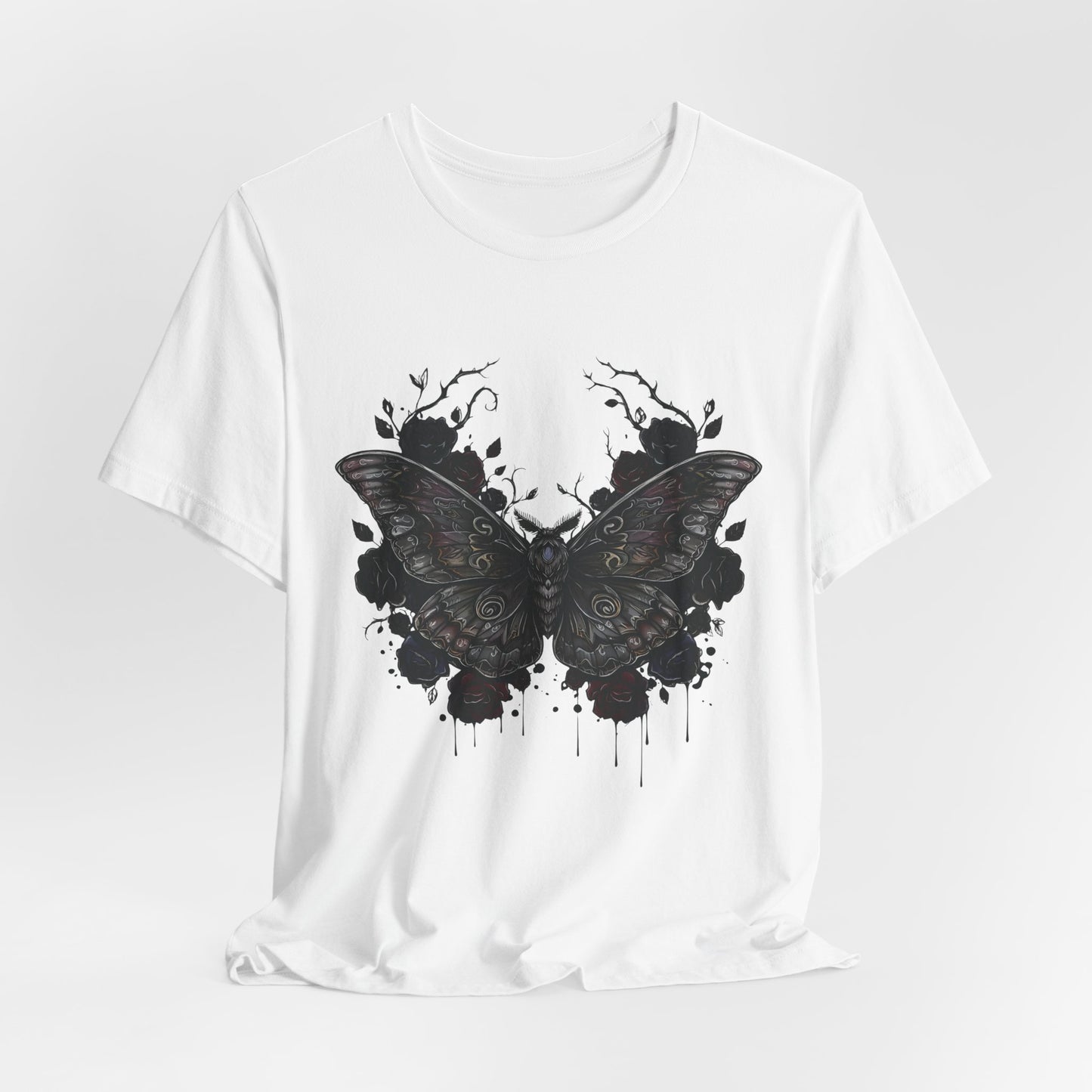 Death Moth Gothic Apparel  | Unisex Cotton Shirt | Dark Aesthetic  | Alternative Goth T-Shirt