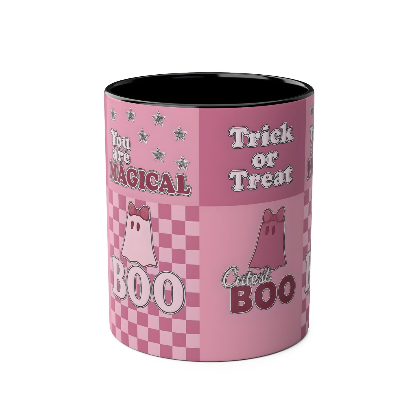 Pink Ghosty Boo Mug, this ghost mug is the embodiment of a cute Halloween mug, bringing the festive spirit to your morning brew.