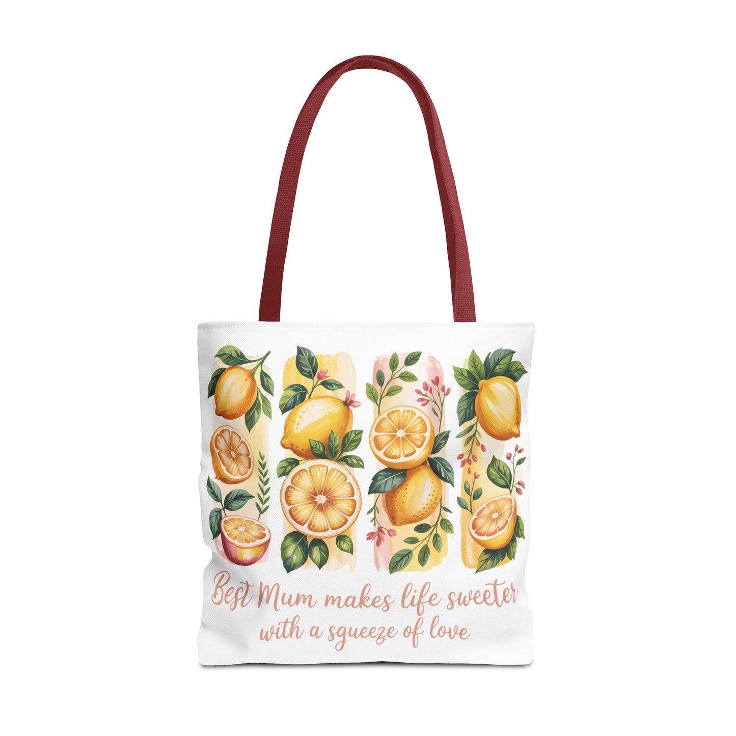 Best Mom Tote Bag, Lemon Print, lemon birthday gift
