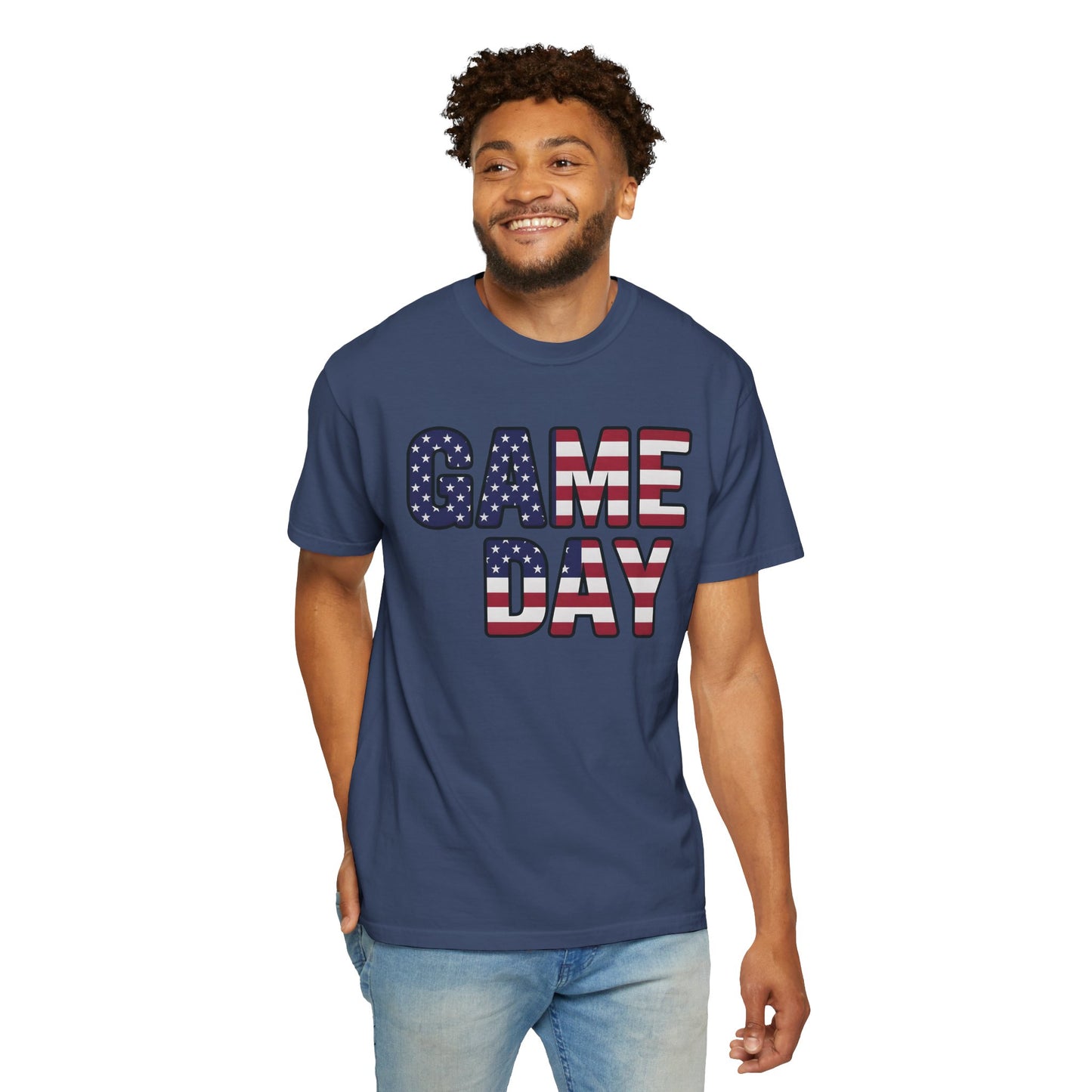 American Flag GAME DAY T-Shirt | Patriotic Sports Fan Tee