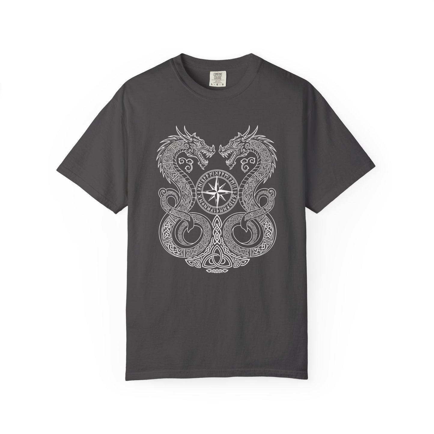 Nordic dragon compass shirt, pagan clothing, comfort colors