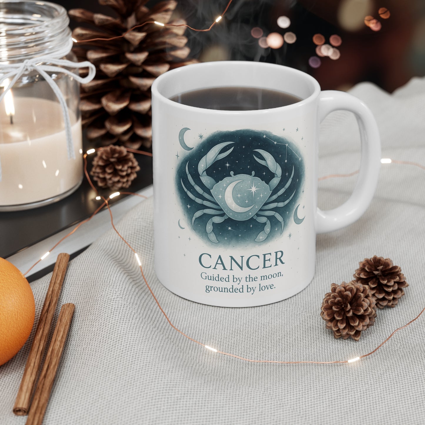 Cancer Astrology Mug, Zodiac Mug,an ideal Cancer birthday gift.