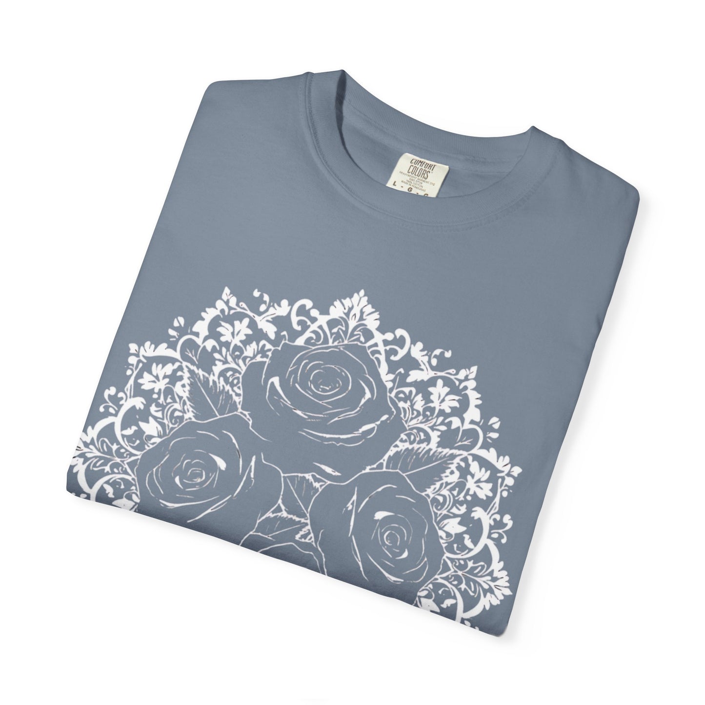 Comfort Colors Floral Roses Shirt, Botanical Tee Wildflower Graphic Tee Cotton Nature Lover Gift