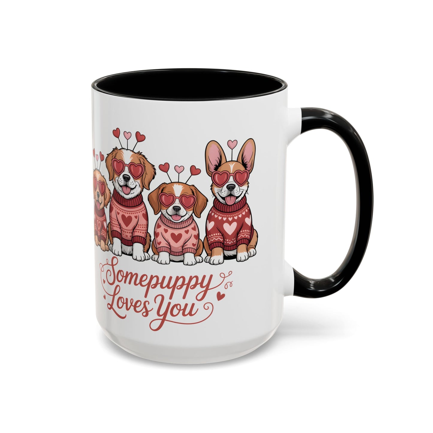 Valentine Dog Mug | Cute Puppy Coffee Cup | Dog Lover Gift | Valentines Day Mug |