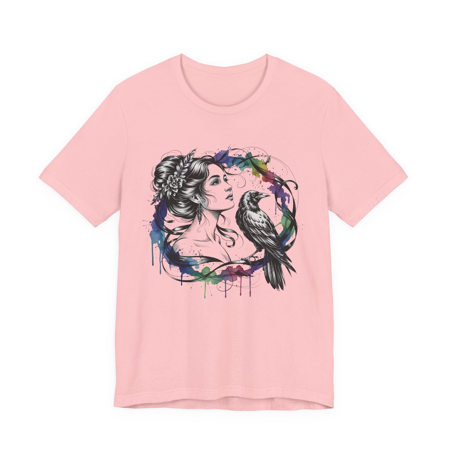 Raven Tee, goddessshirt, festival tshirt, witchy gift for her.