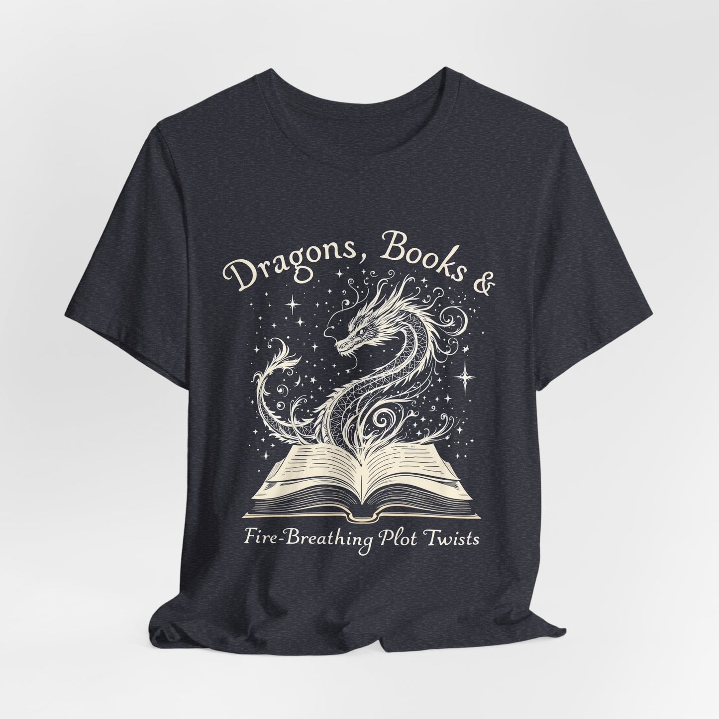 Book Lover Gift T-Shirt | Fantasy Reader Tee | Dragon Reading Shirt | Booktok Merch | Bibliophile Gift