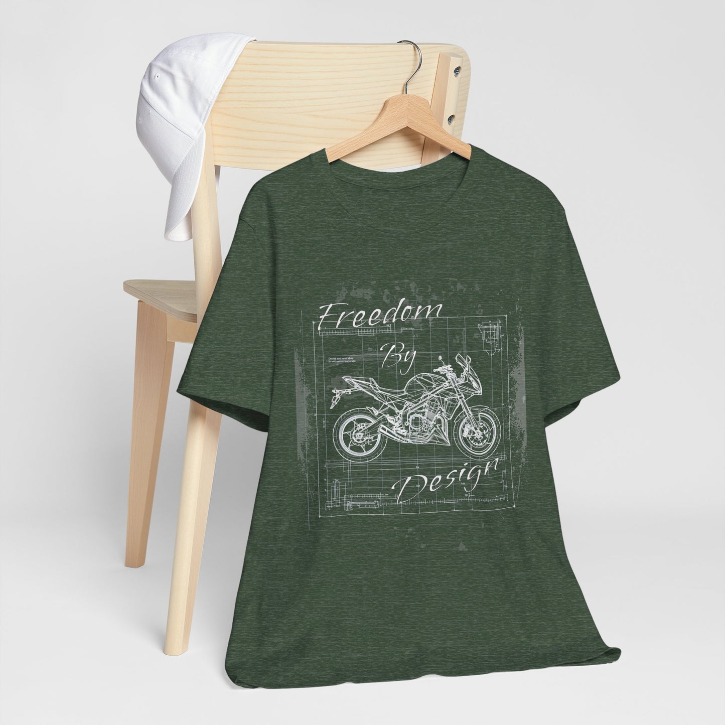 Freedom By Design Motorcycle T-Shirt , Blueprint Motorbike Tee , Biker Dad Gift , Mechanic Shirt , Motorcycle Rider Gift for Him