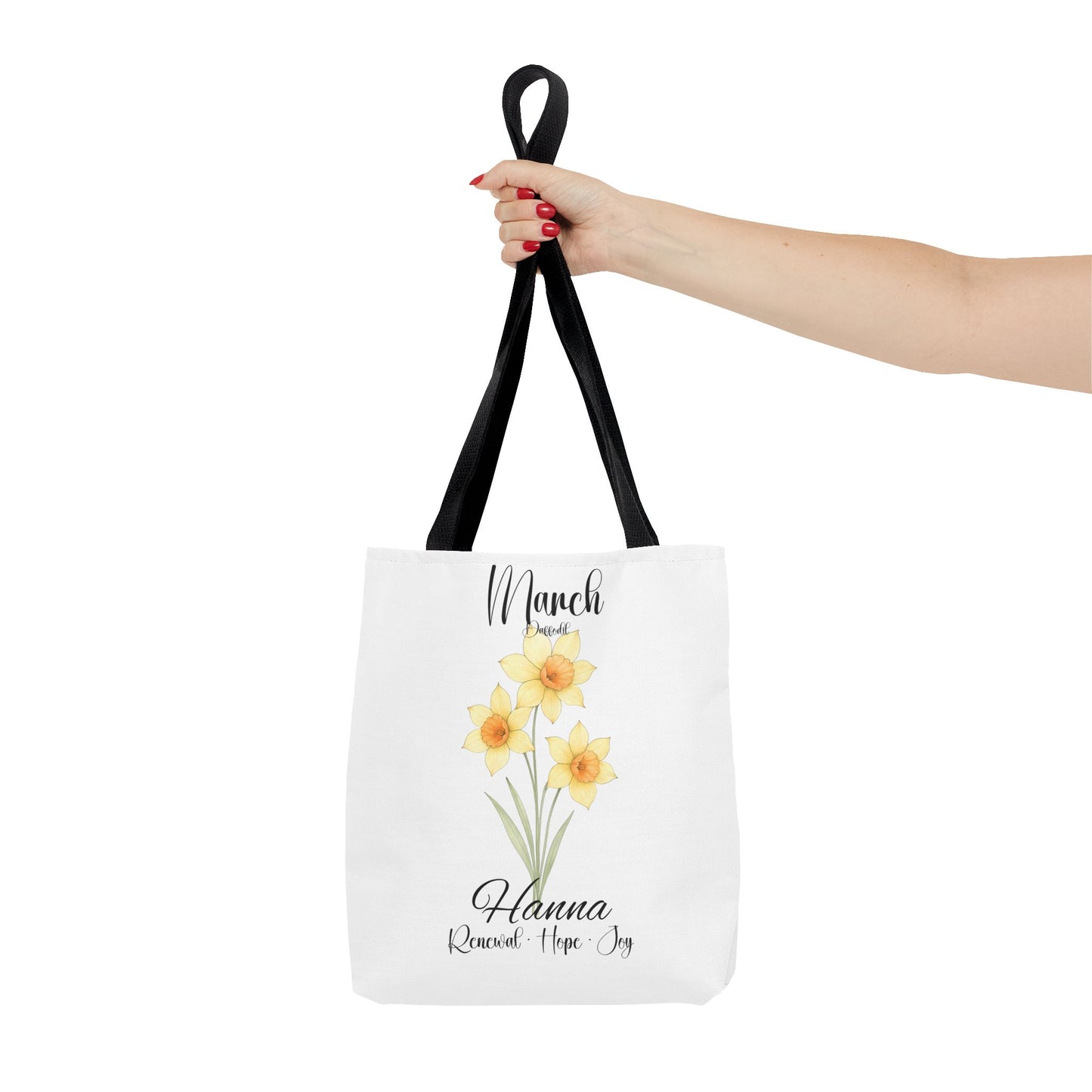 Custom botanical tote bag for her, birth month flower, milestone birthdays, bestfriend gift.