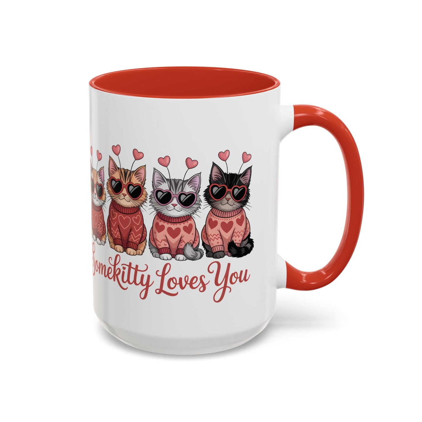 Valentine Kitty Mug | kitten Coffee Cup | cat Lover Gift | Valentines Day Mug |