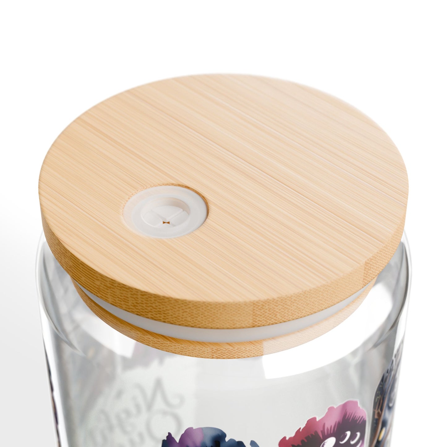 Night Queen Witchy Glass Can | Celestial Moon Tumbler with Lid & Straw