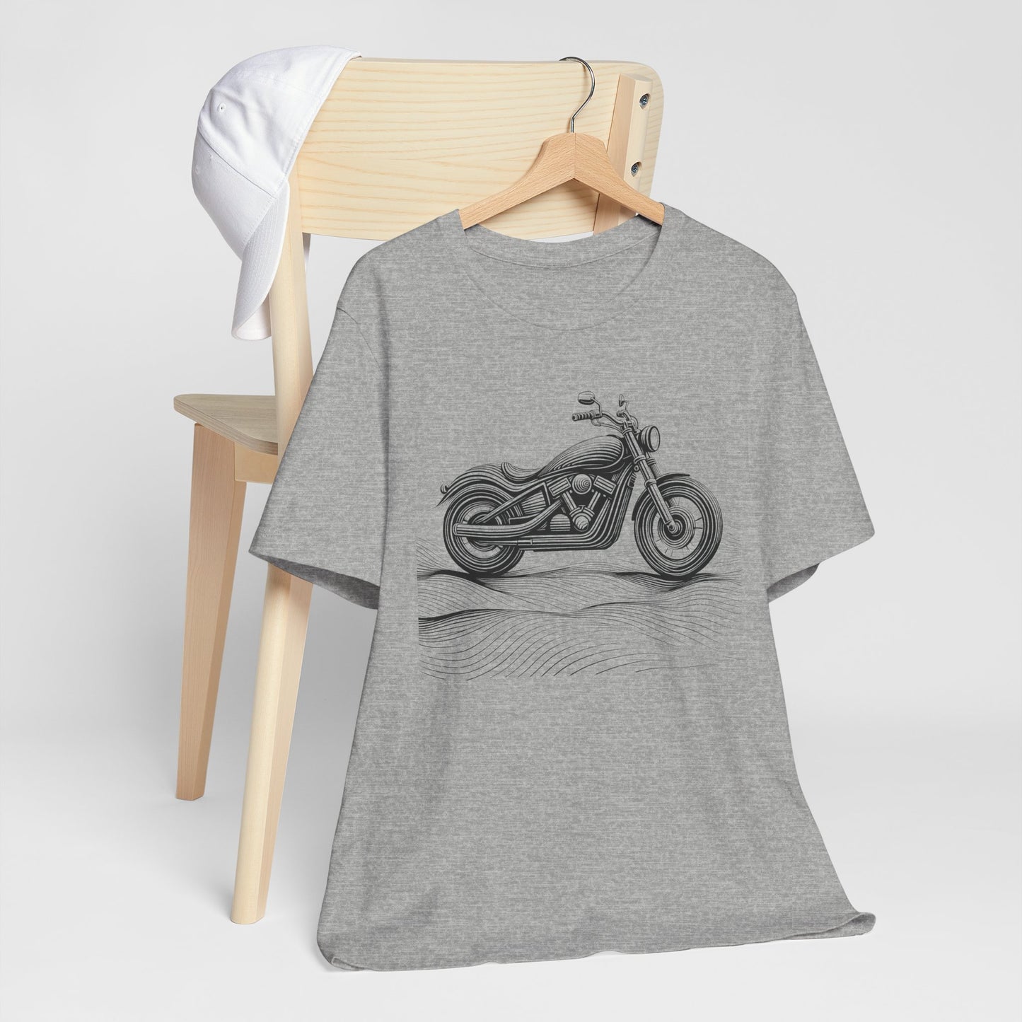 Cotton biker shirt, streetwear tee, biker apparel, motorcycle gift.