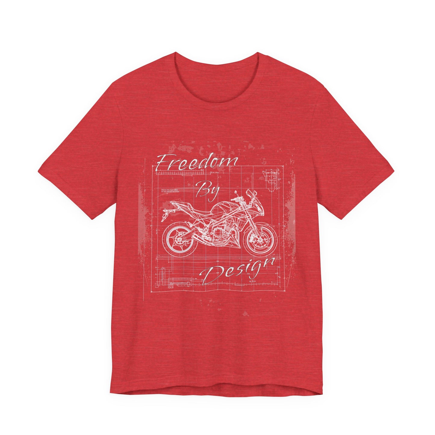Freedom By Design Motorcycle T-Shirt , Blueprint Motorbike Tee , Biker Dad Gift , Mechanic Shirt , Motorcycle Rider Gift for Him