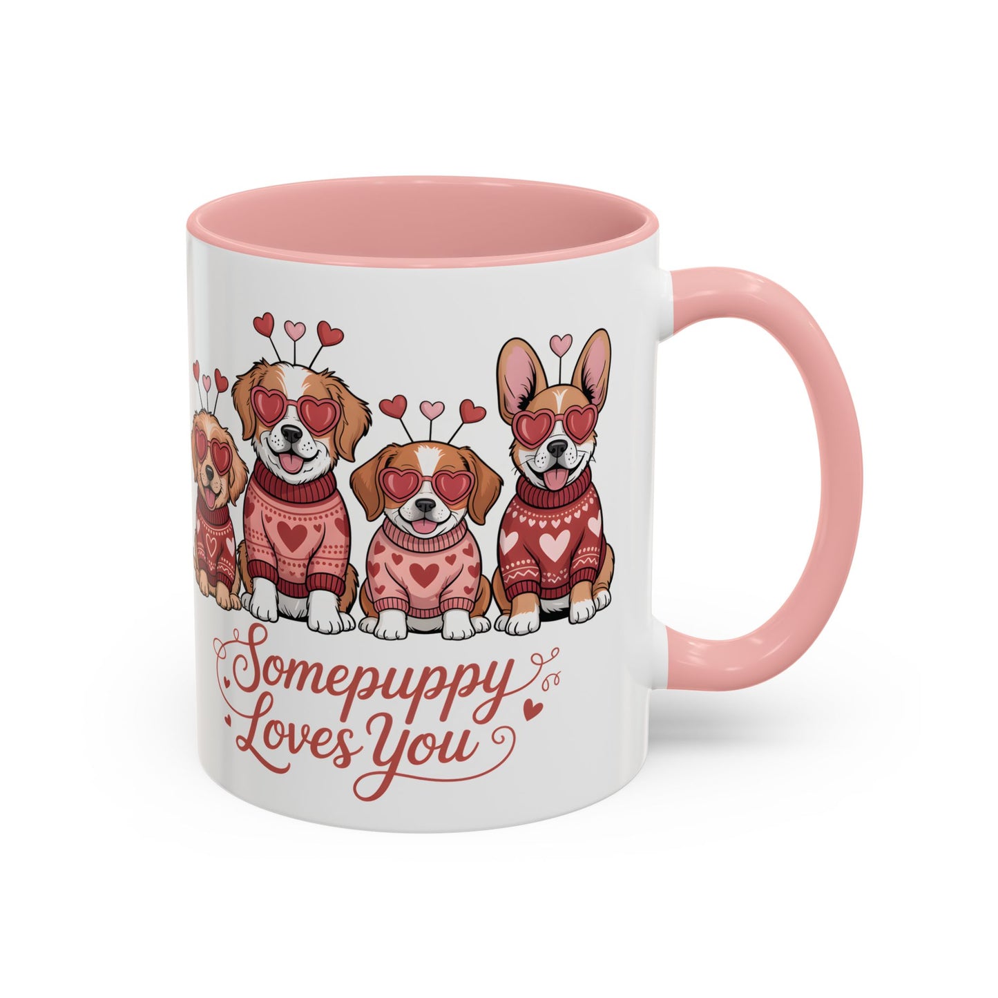 Valentine Dog Mug | Cute Puppy Coffee Cup | Dog Lover Gift | Valentines Day Mug |