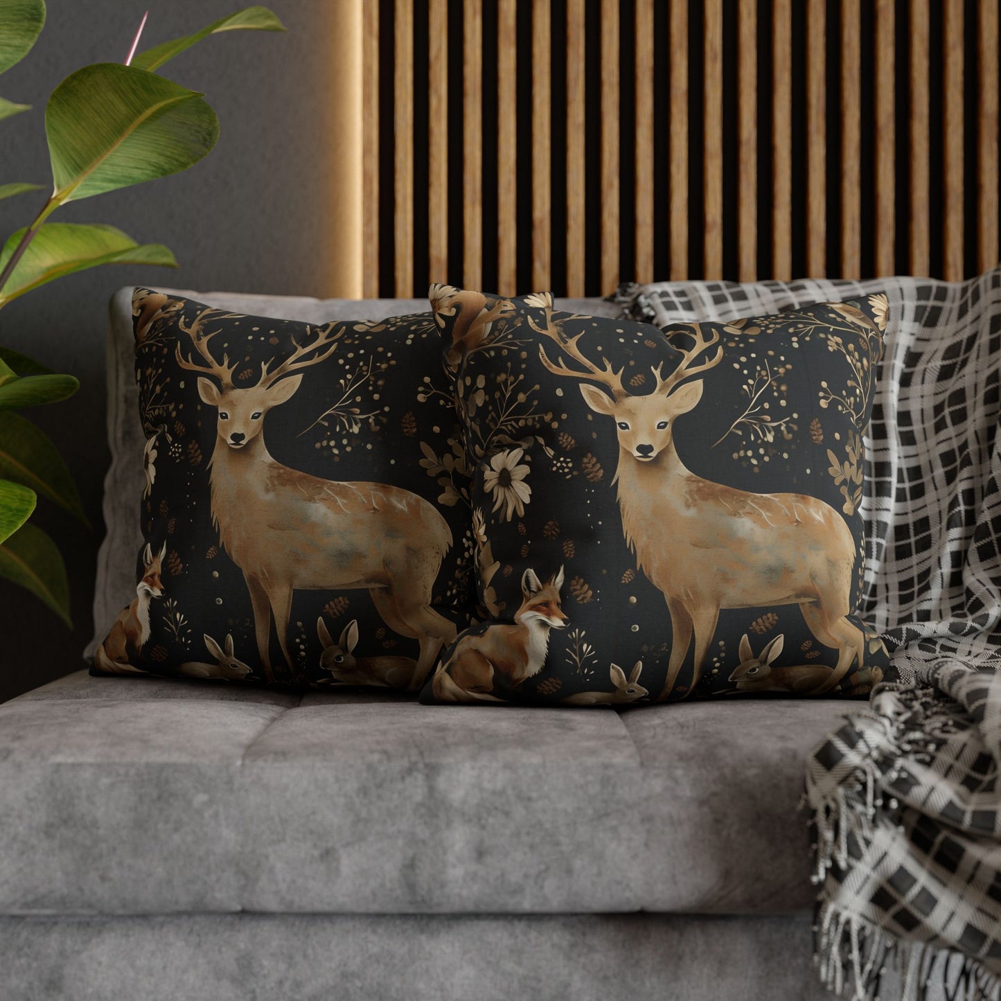 Rustic pillow cover, nature lovers gift, cozy home accent, housewarming gift