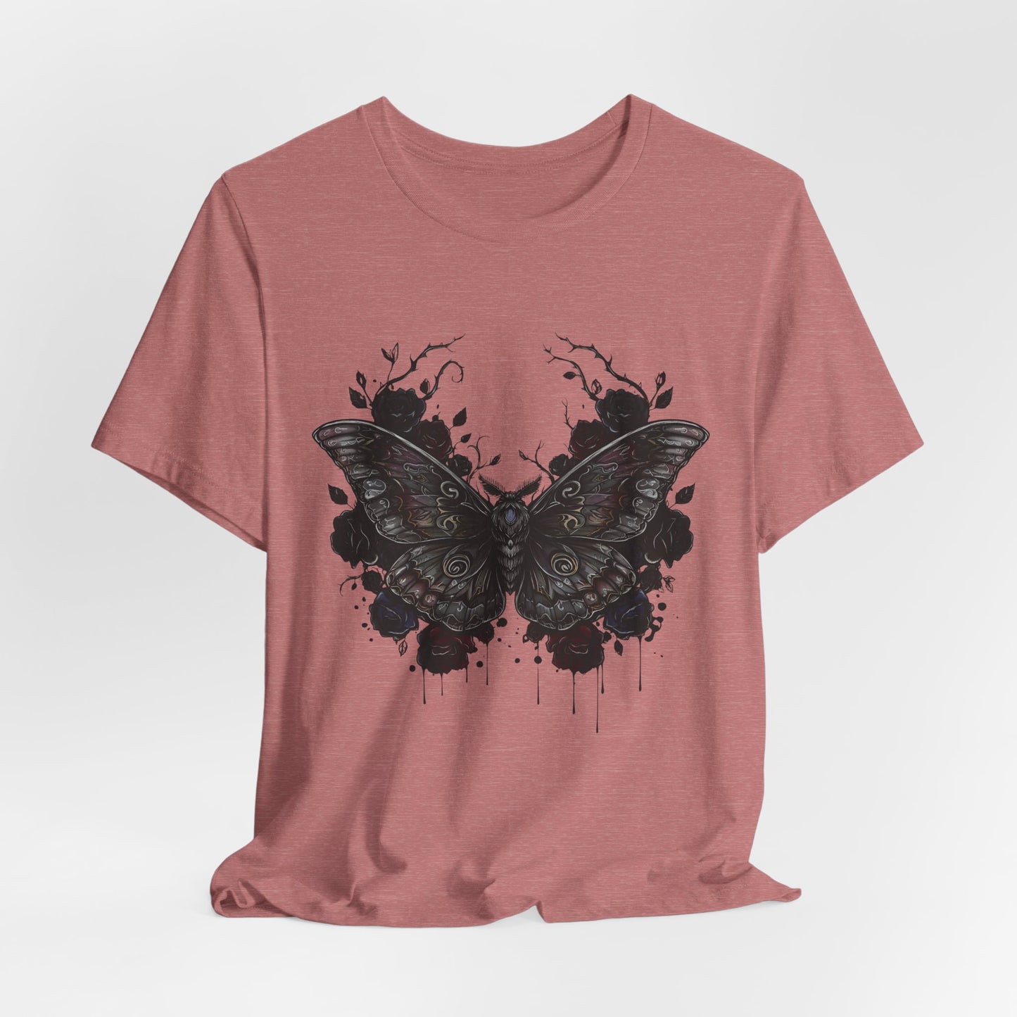 Death Moth Gothic Apparel  | Unisex Cotton Shirt | Dark Aesthetic  | Alternative Goth T-Shirt