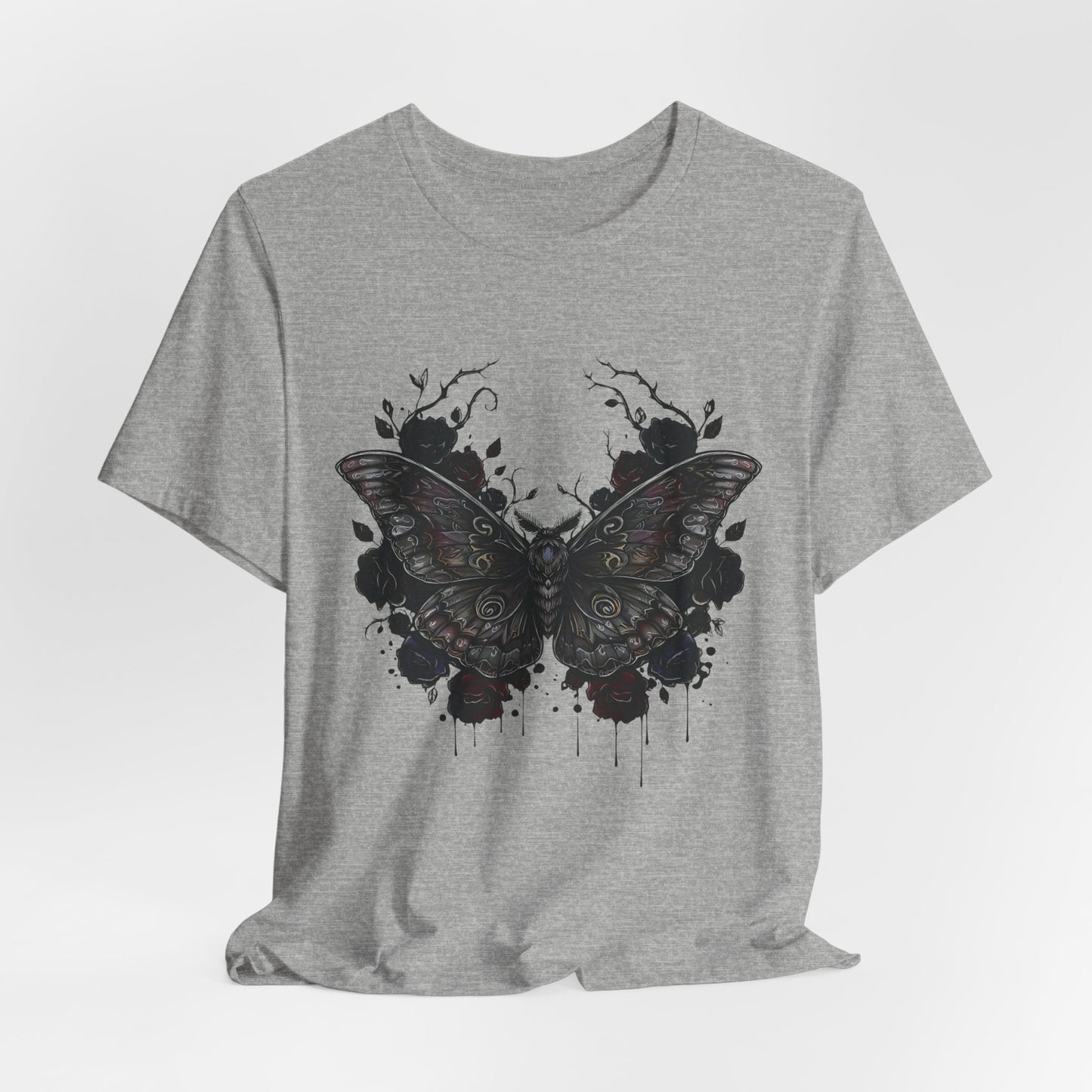 Death Moth Gothic Apparel  | Unisex Cotton Shirt | Dark Aesthetic  | Alternative Goth T-Shirt