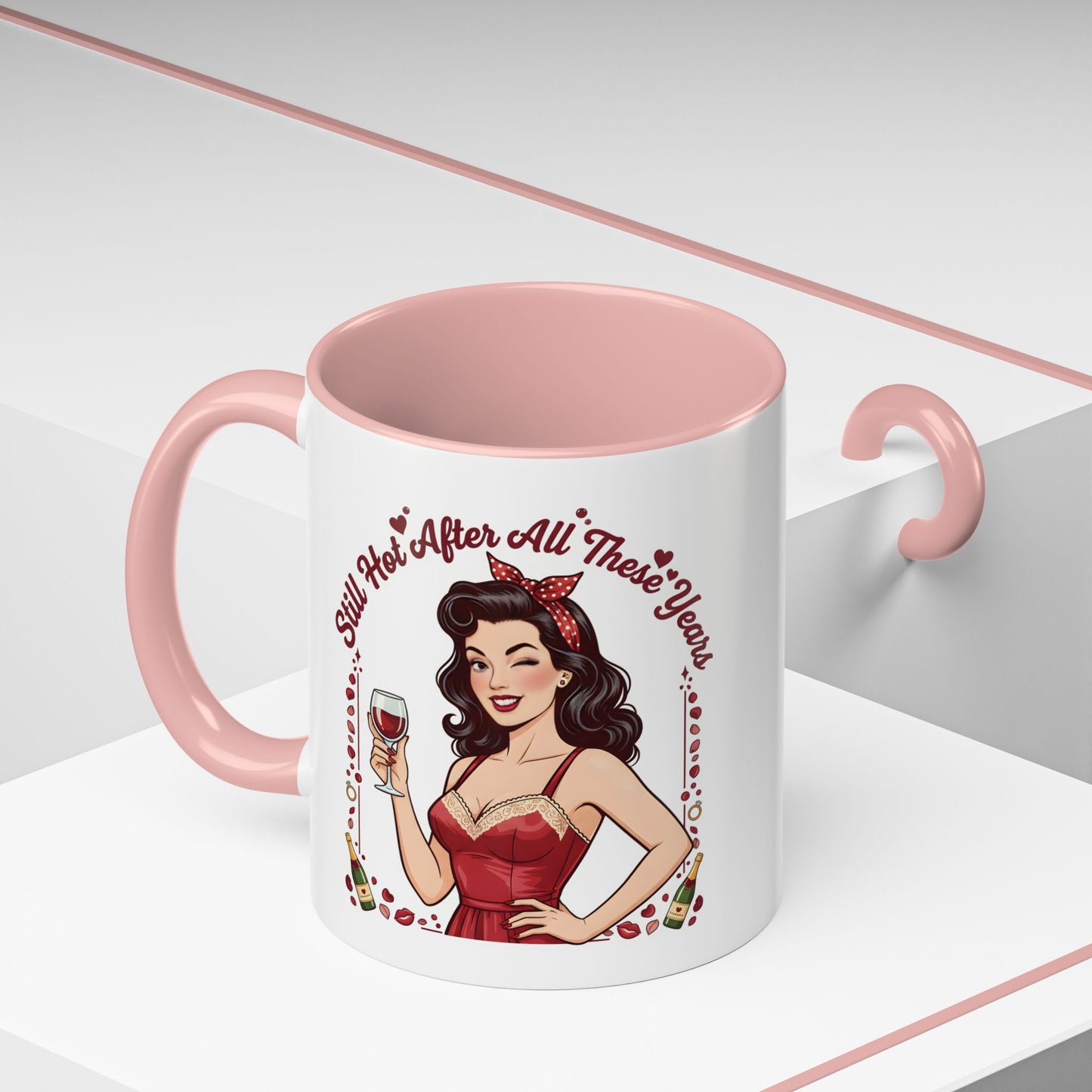 Pin Up Mug | Retro Coffee Mug for Wife | Vintage Anniversary Mug | Valentines Day Gift |