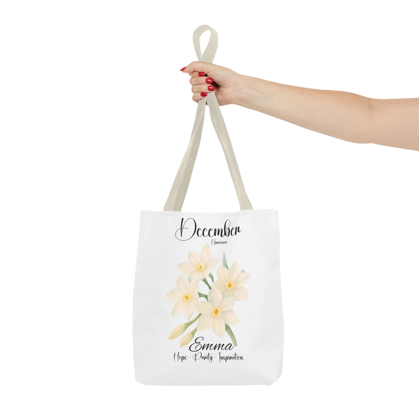 Personlized Birth Month Flower Tote Bag, Botanical Aesthetic Canvas Tote Bag, Bestfriend Gift