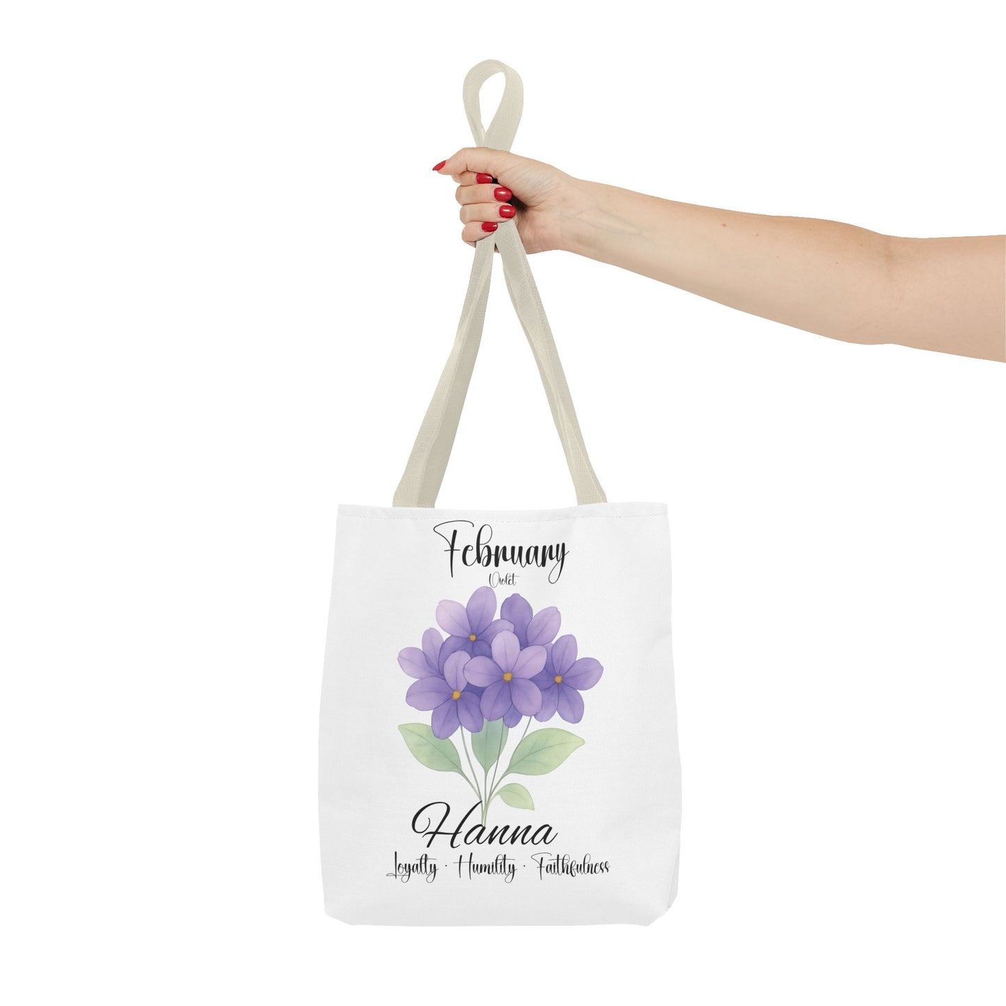Personalized  floral gift tote bag for her, birth month flower, milestone birthdays, bestfriend gift.