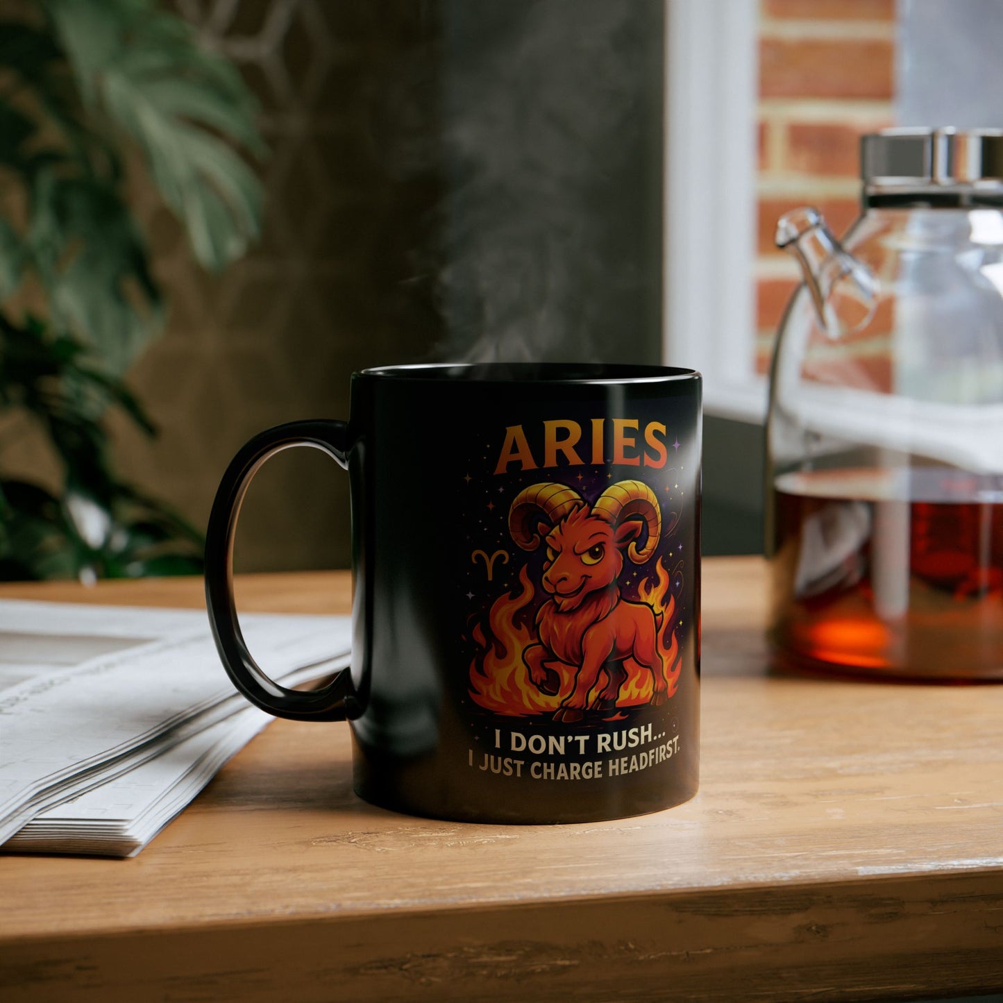 Aries Astrology Mug, Designed as the perfect Aries birthday gift, this zodiac mug combines bold design with practicality,