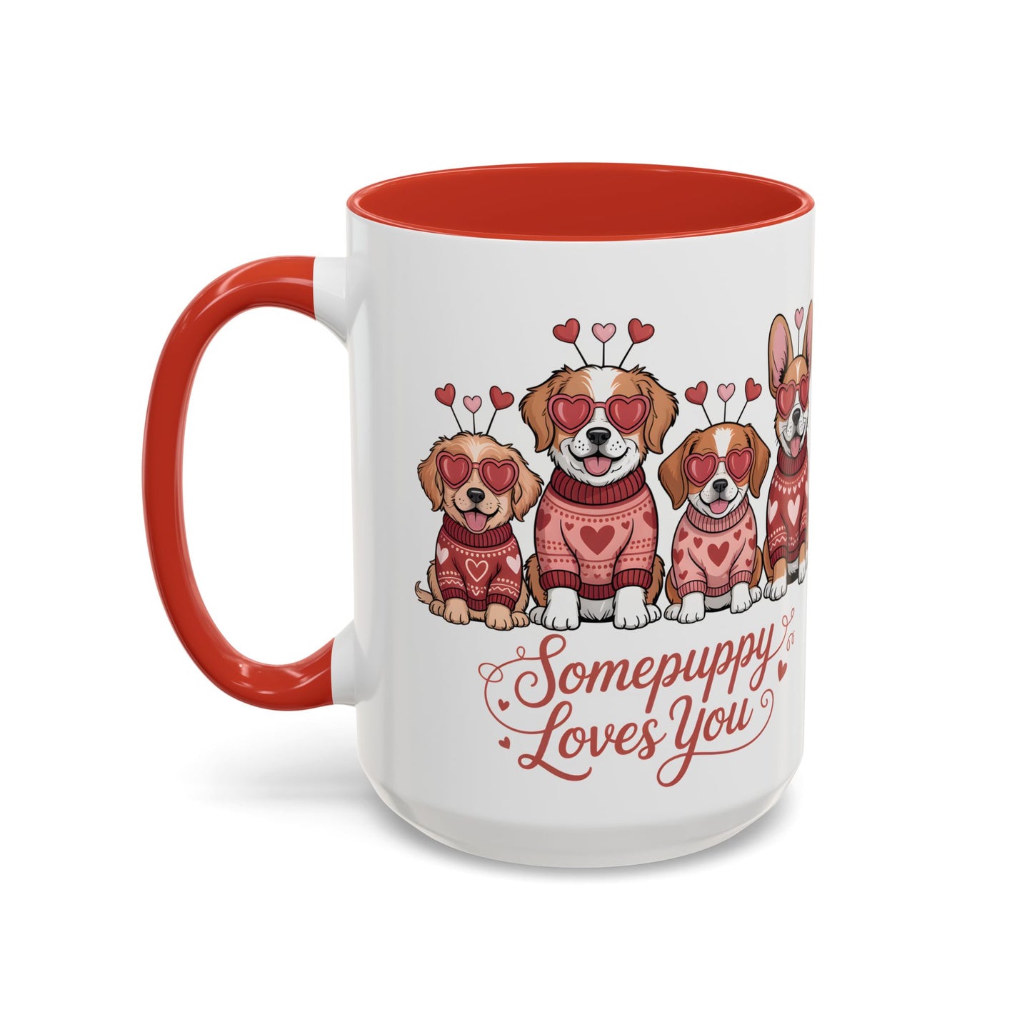Valentine Dog Mug | Cute Puppy Coffee Cup | Dog Lover Gift | Valentines Day Mug |