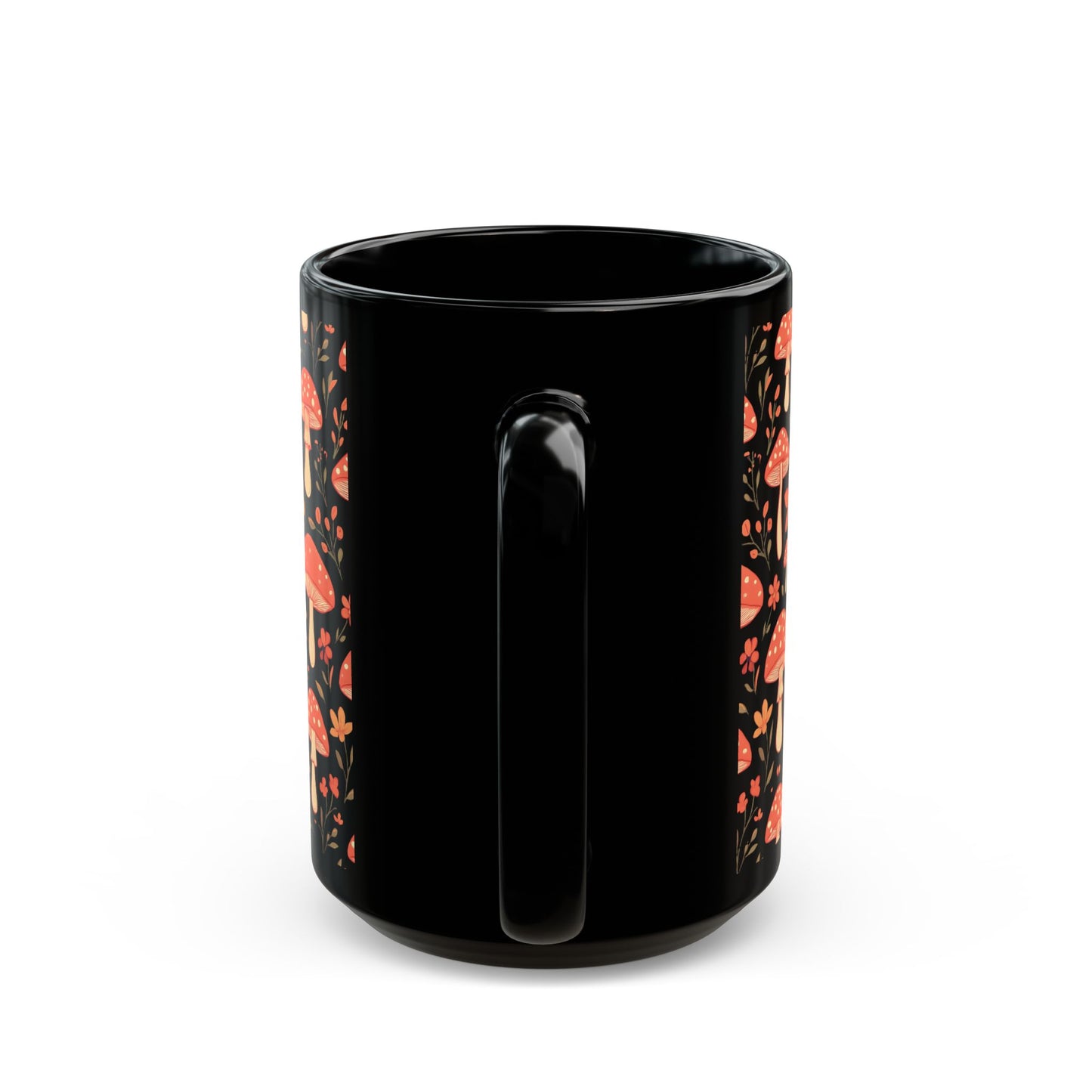 Autumnal Red Mushroom Mug, Perfect for those who adore a touch of the extraordinary in their mushrooms mug collection. 