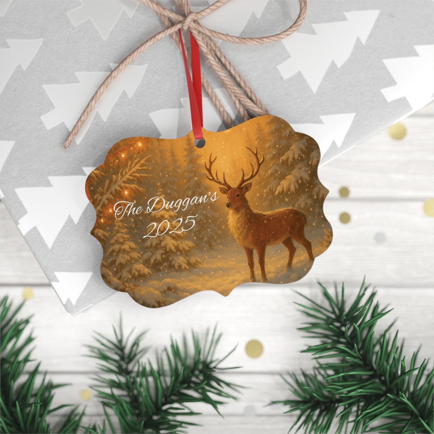 Personalised Metal Family Christmas Tree Decoration, a perfect fusion of elegance and sentiment for Christmas 2025.