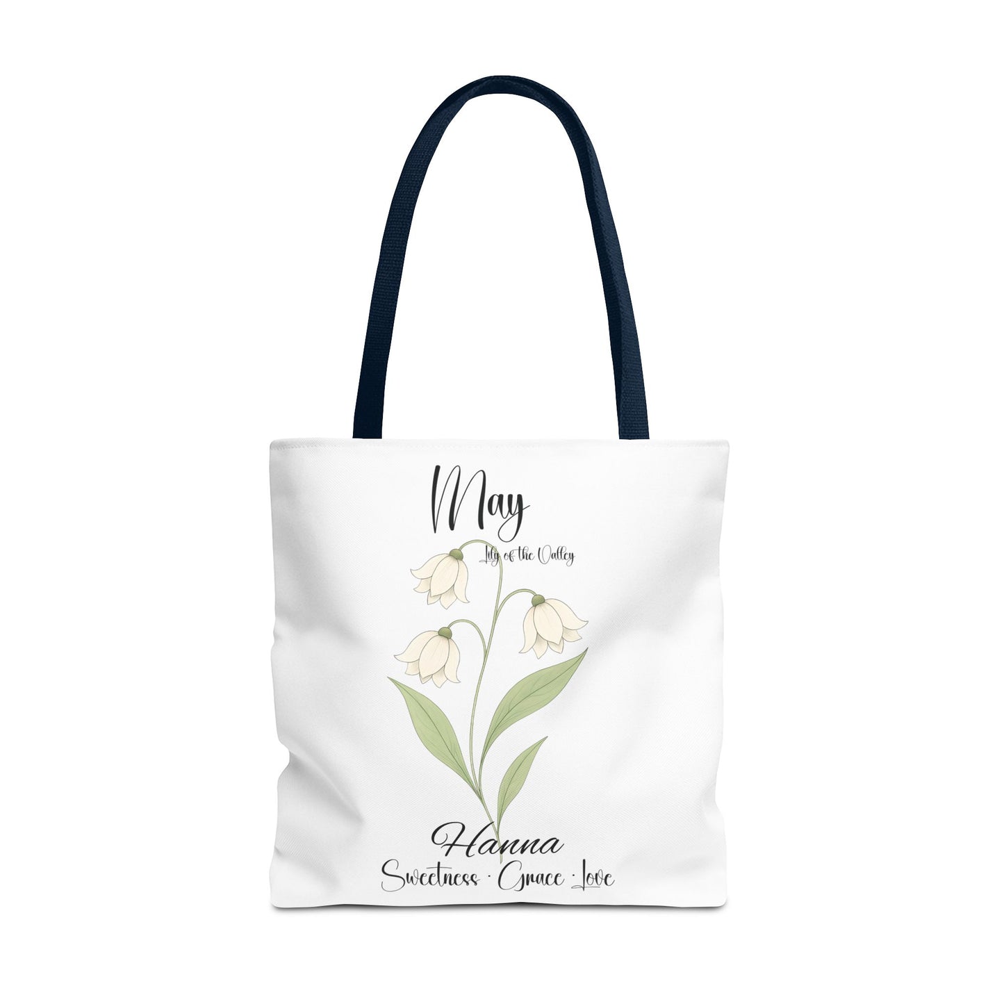 Personlised birth month flower bag for her, milestone birthdays, bestfriend gift.