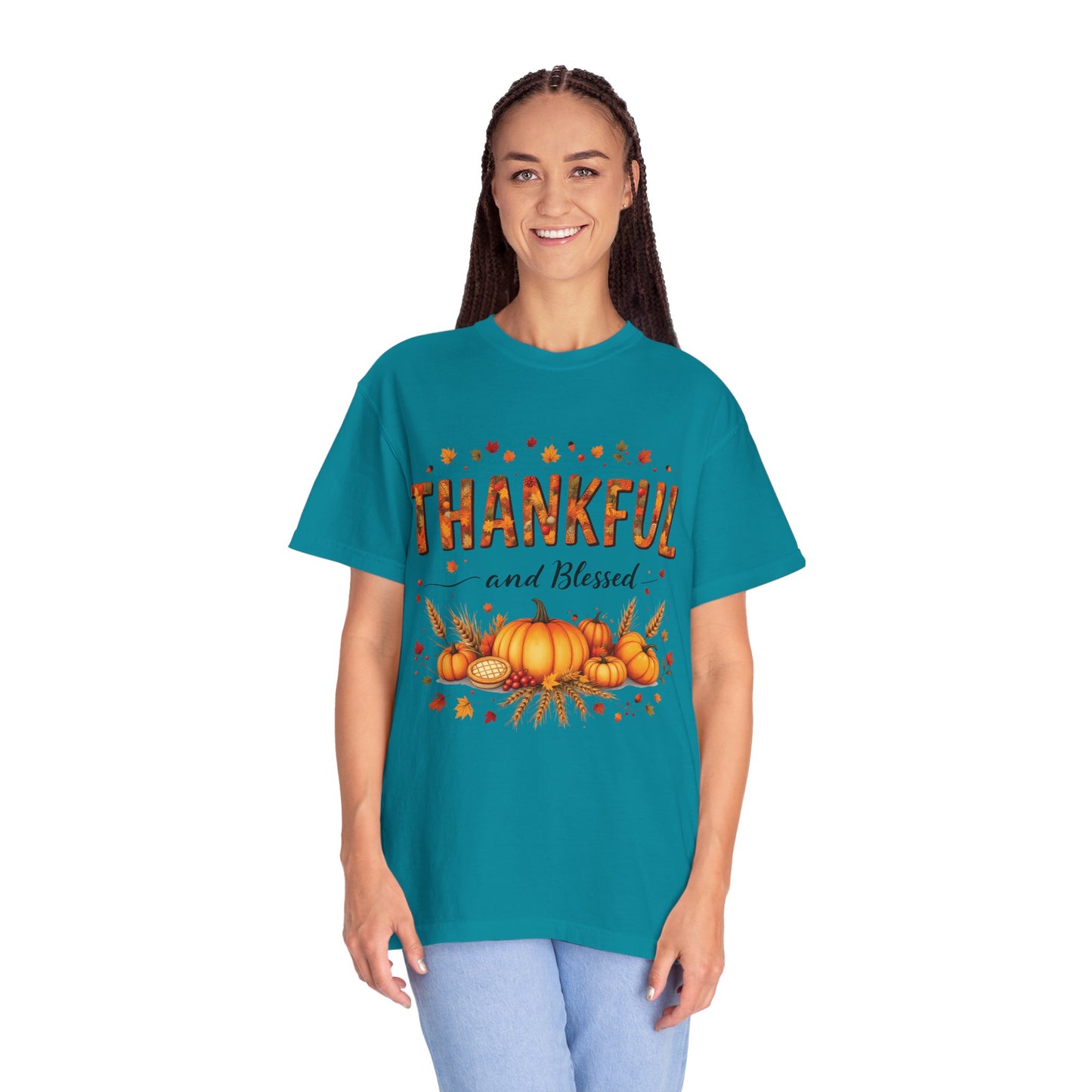Thankful and Blessed T-Shirt, Fall Tee, Autumn Shirt, Thanksgiving Outfit, Gift for Friends and Family, Cozy Casual Wear