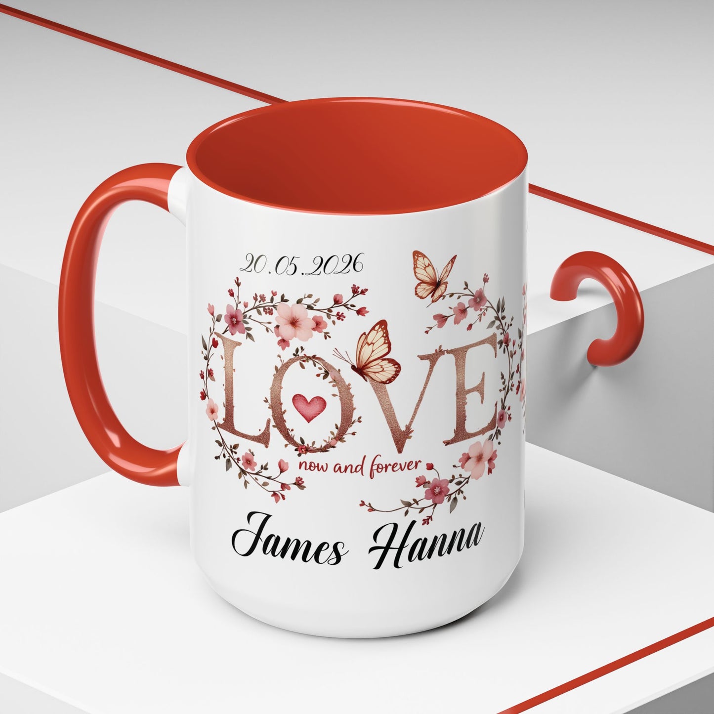 Custom Wedding Mug | Personalized Anniversary Mug | Valentines Day Gift |
