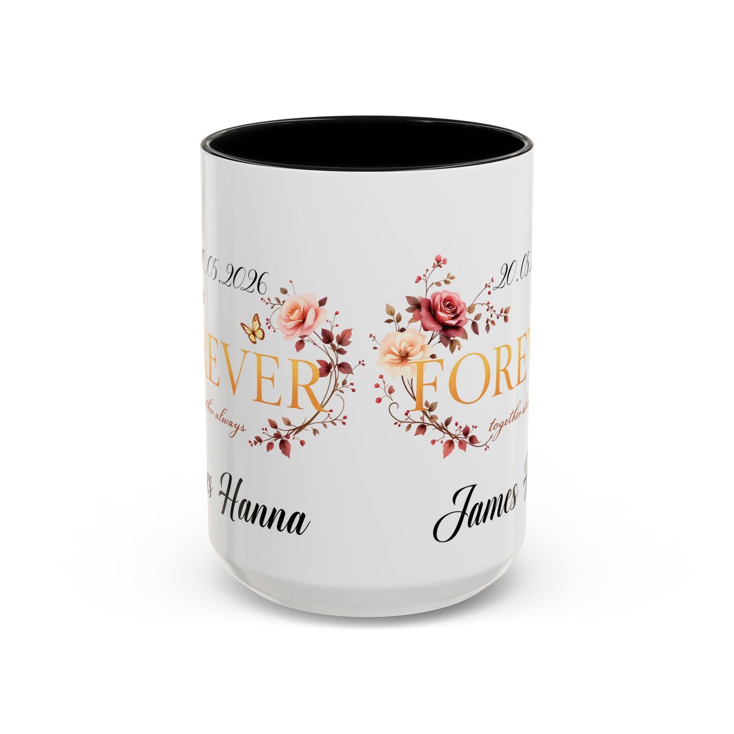 Custom wedding mug, valentines day gift, anniversary mug, bridal shower mug.