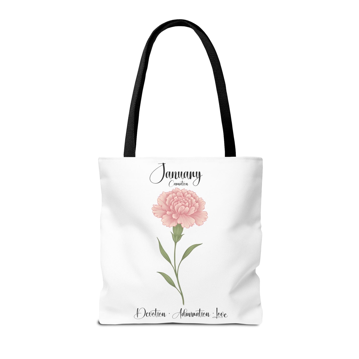 Personlized Birth Month Flower Tote Bag, Botanical Aesthetic Canvas Tote Bag, Bestfriend Gift